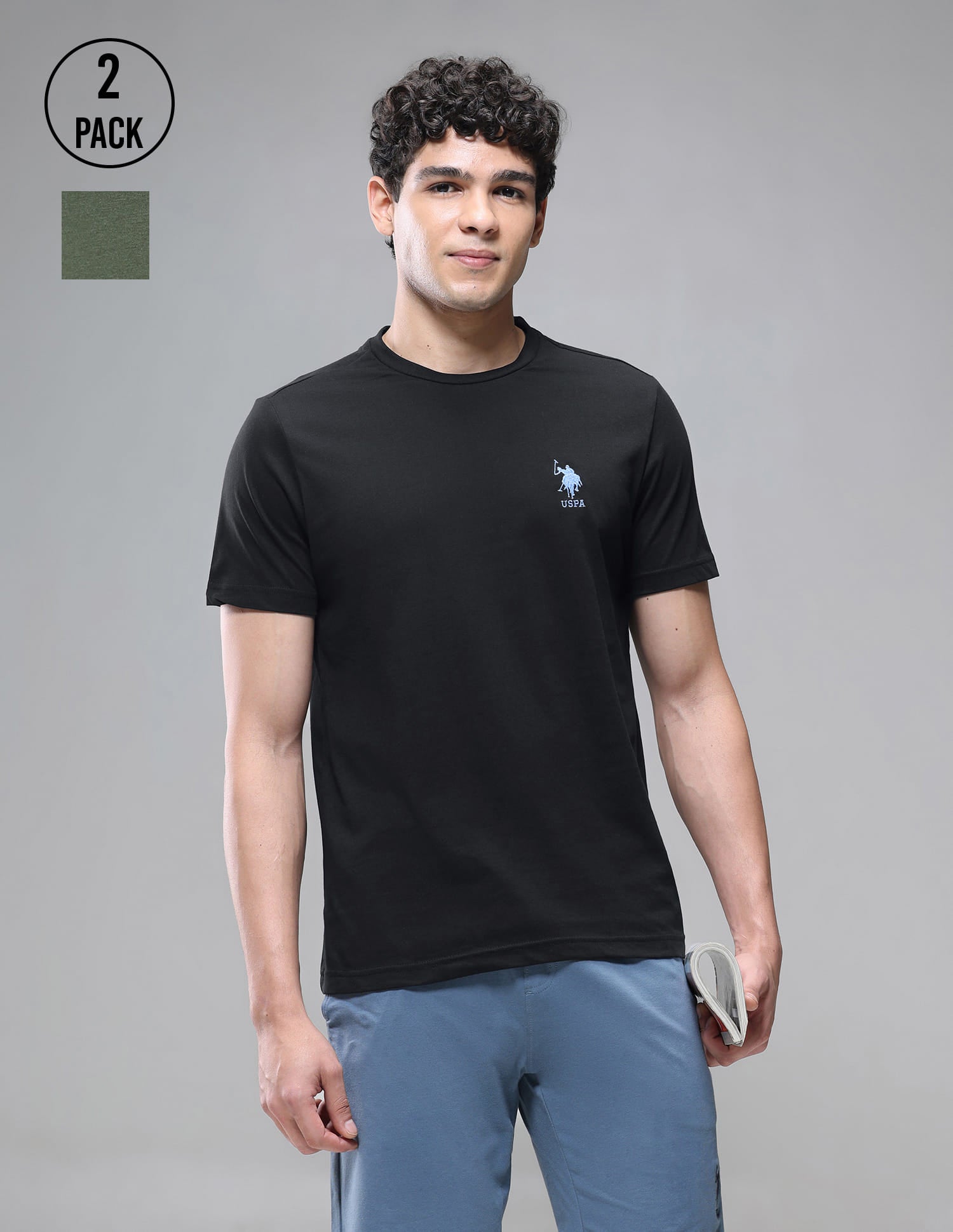 Tonal Logo Cotton 1633 Lounge T-Shirt - Pack Of 2