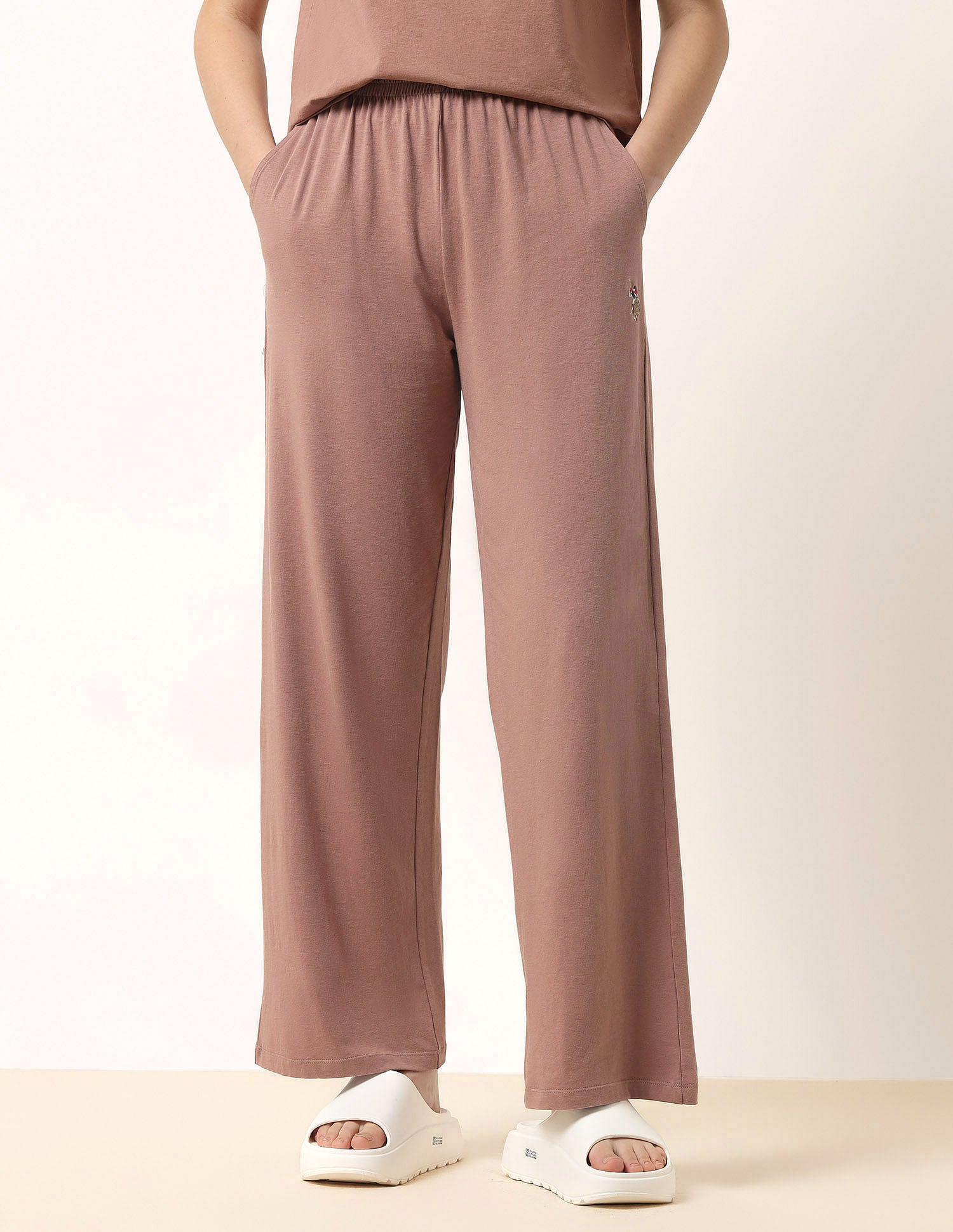High-Rise Wide Leg Lounge Pants