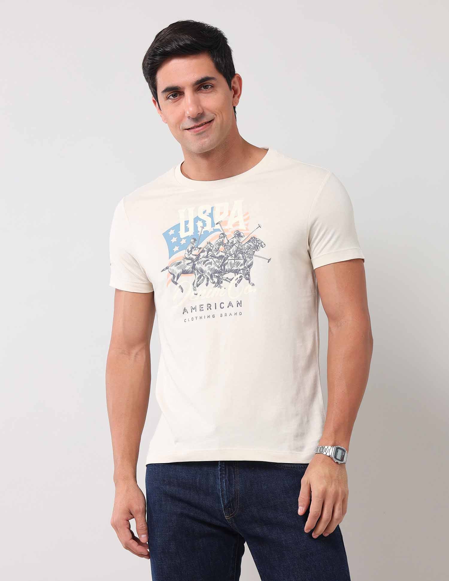 Brand Printed Pure Cotton T-Shirt