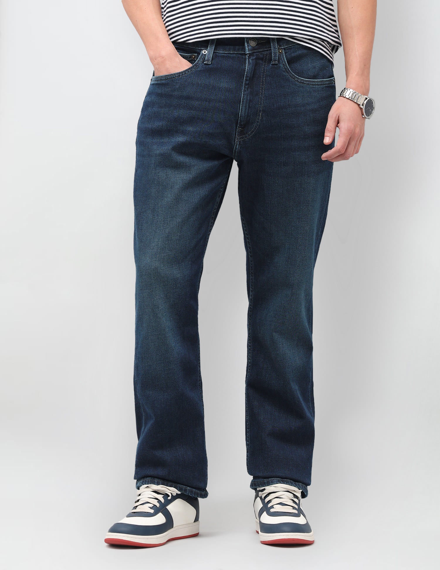 Solid Tapered Fit Jeans Blue - U.S. Polo Assn. India | Large