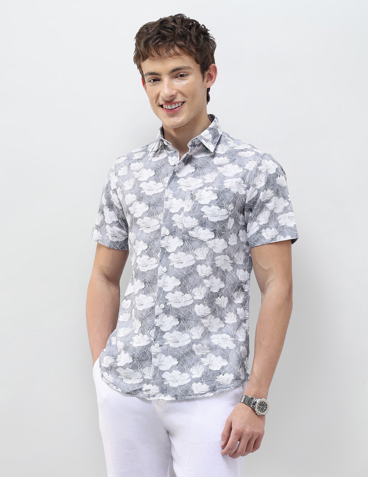 Floral Printed Regular Fit Shirt