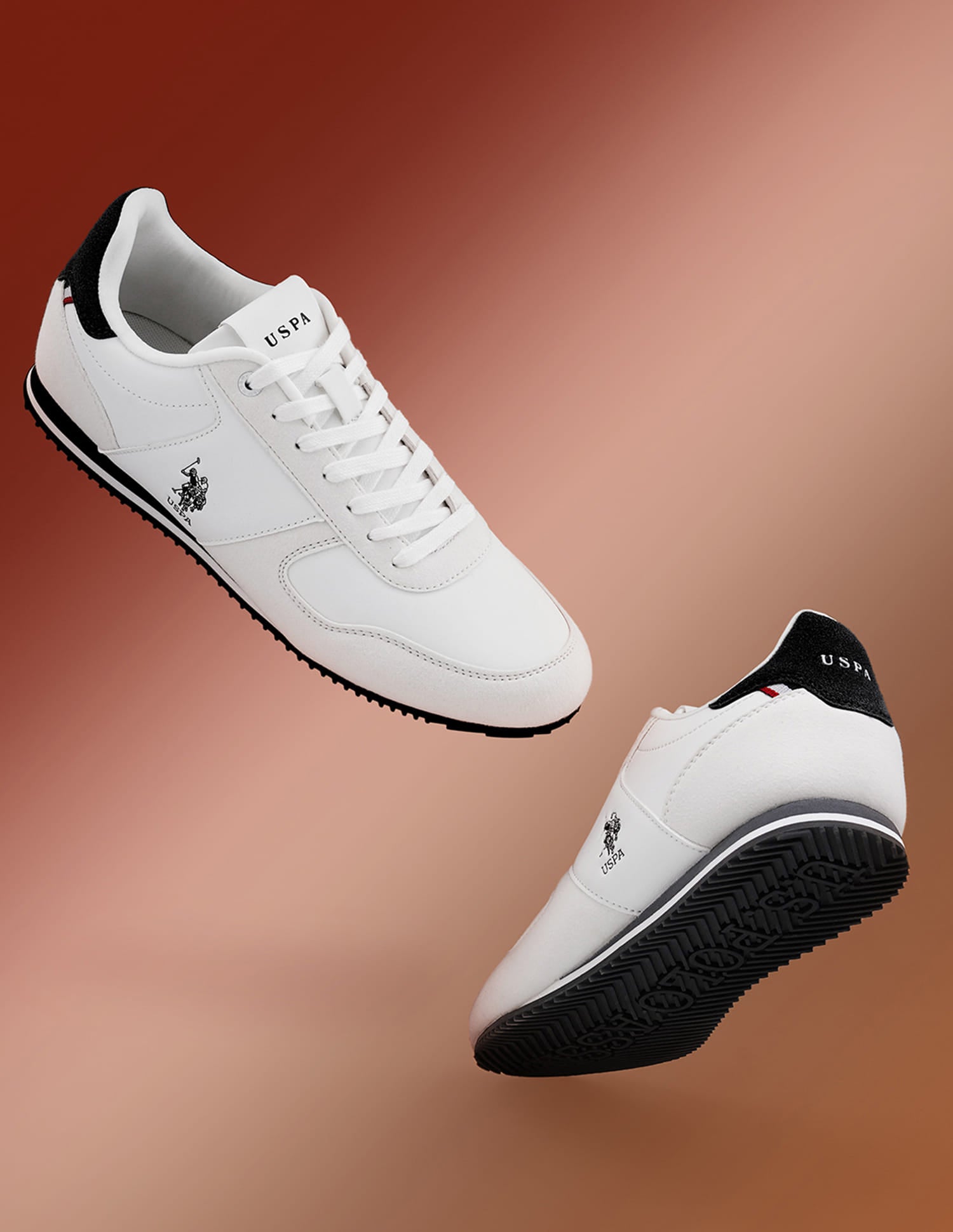 Men Sorrento White Retro Sneakers White - U.S. Polo Assn. India | Large