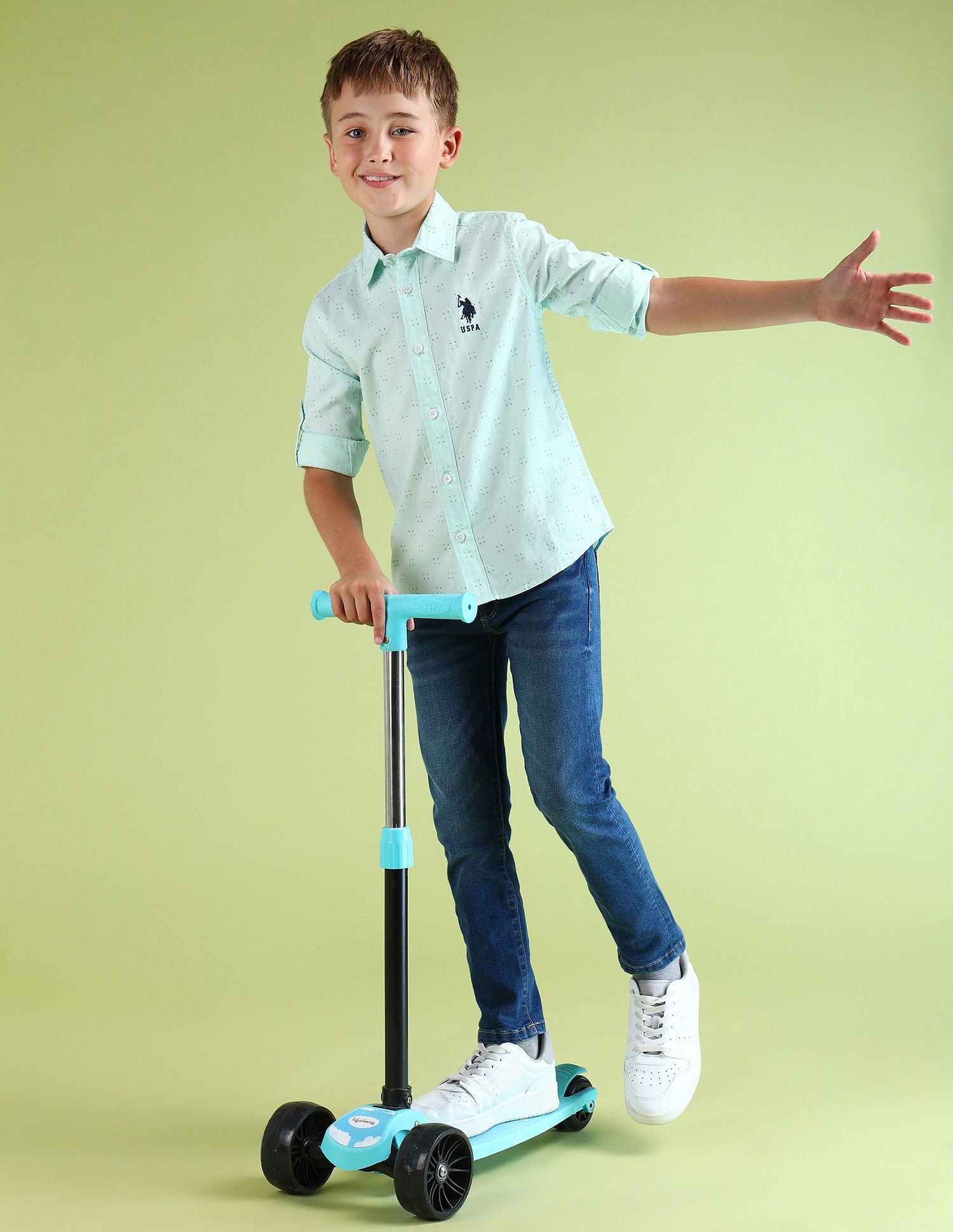 Boys Regular Fit Printed Shirt