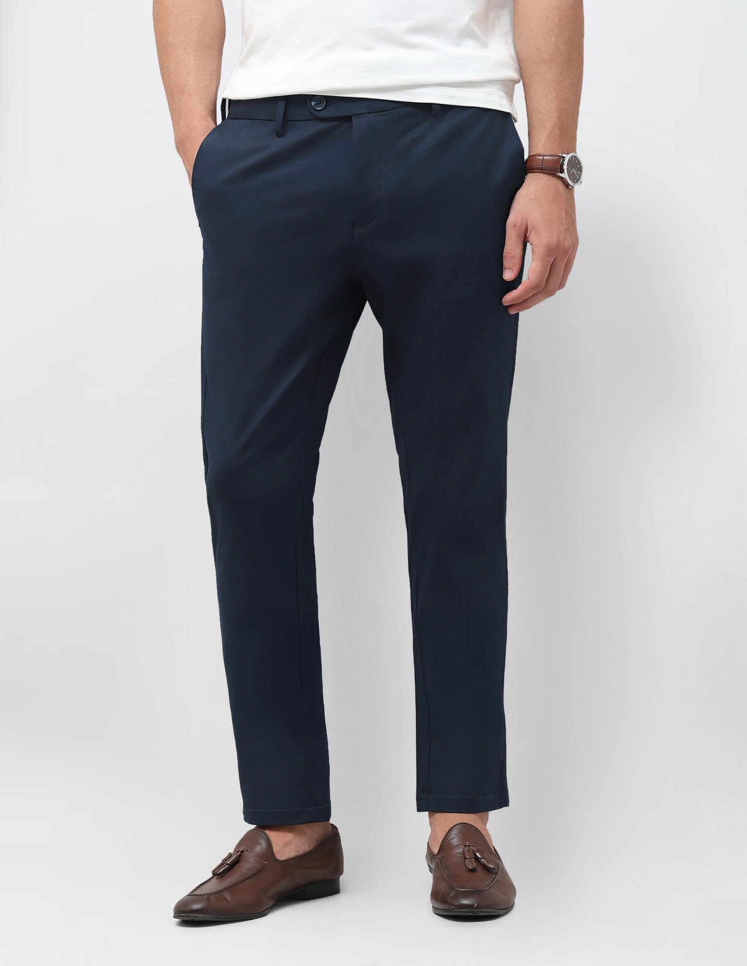 Denver Slim Fit Twill Trousers