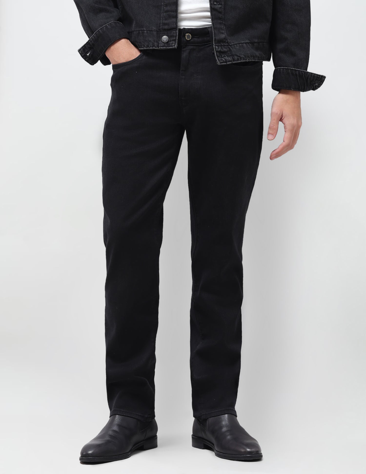 Harold Slim Straight Fit Black Jeans