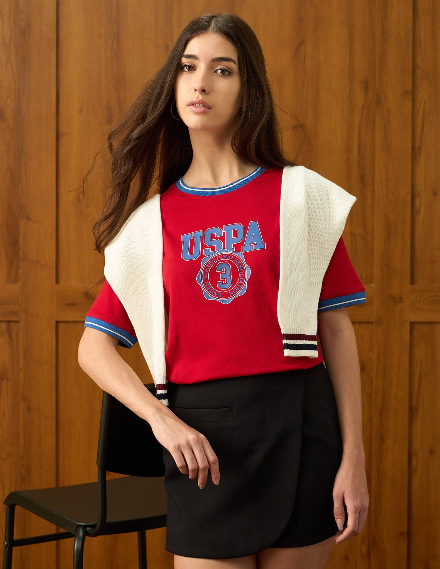 Brand Printed Boxy T-Shirt