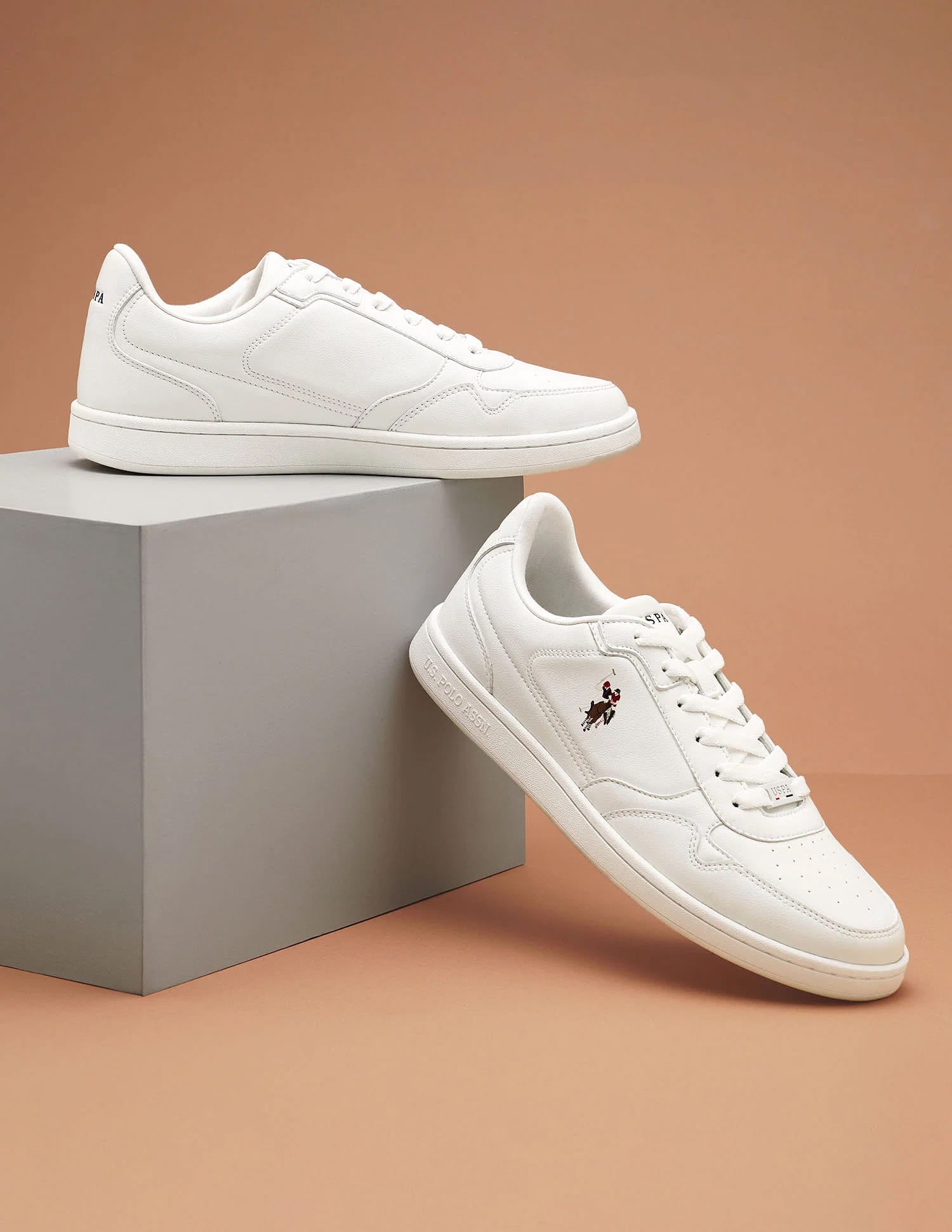 Men Haiman 2.0 Solid Sneakers White - U.S. Polo Assn. India | Large