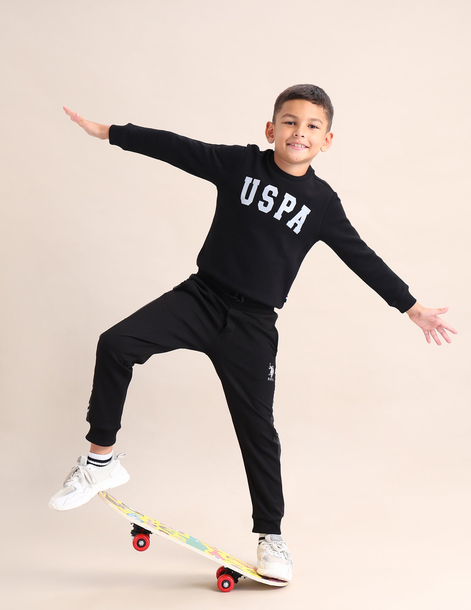 Boys Brand Printed Regular Fit Sweatshirt