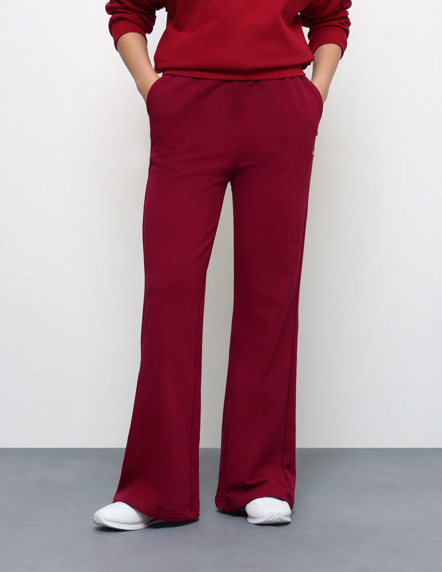 High Rise Flared Fit Sweatpants Red - U.S. Polo Assn. India | Large