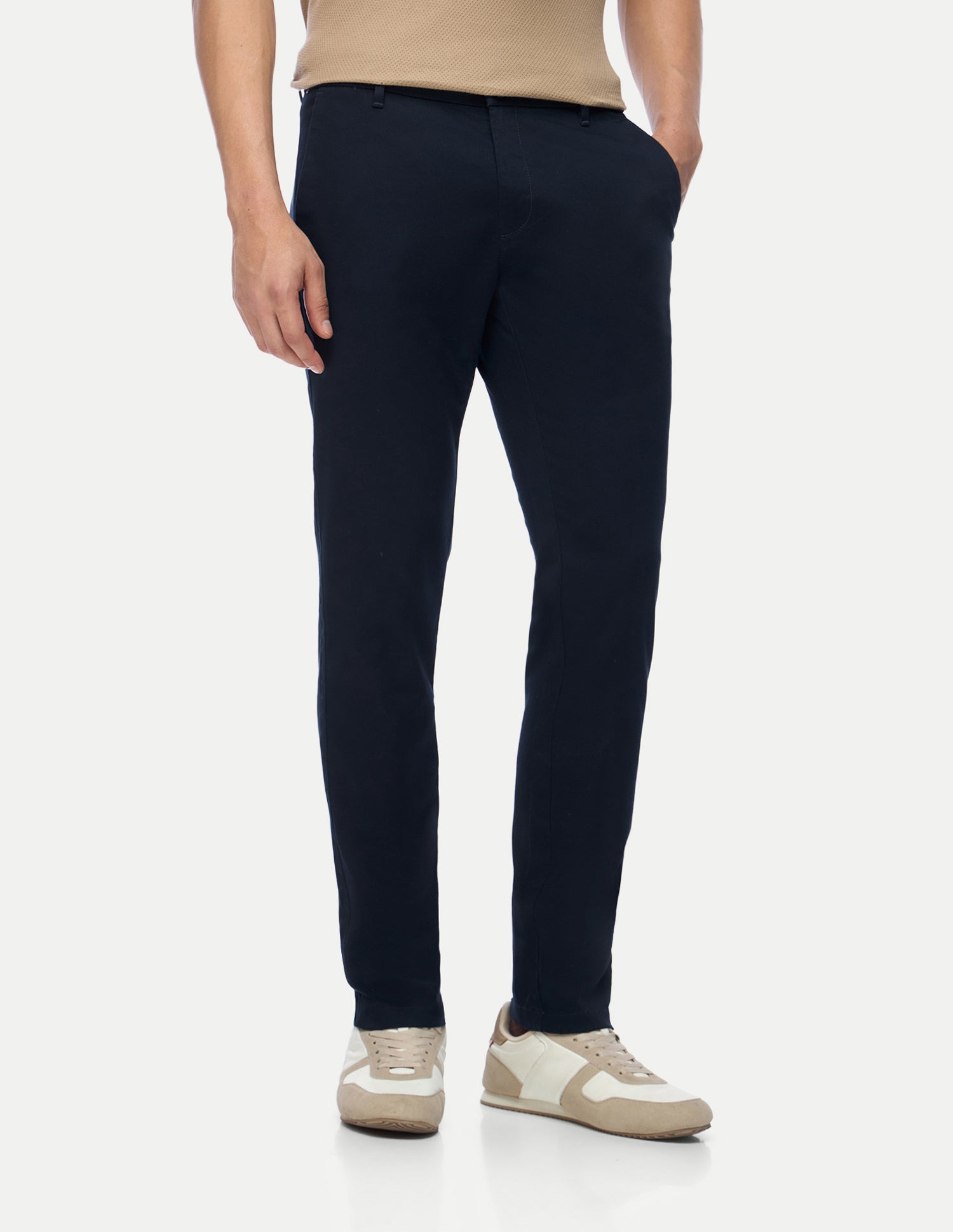 Austin Trim Regular Fit Mid Rise Trousers Navy - U.S. Polo Assn. India | Large