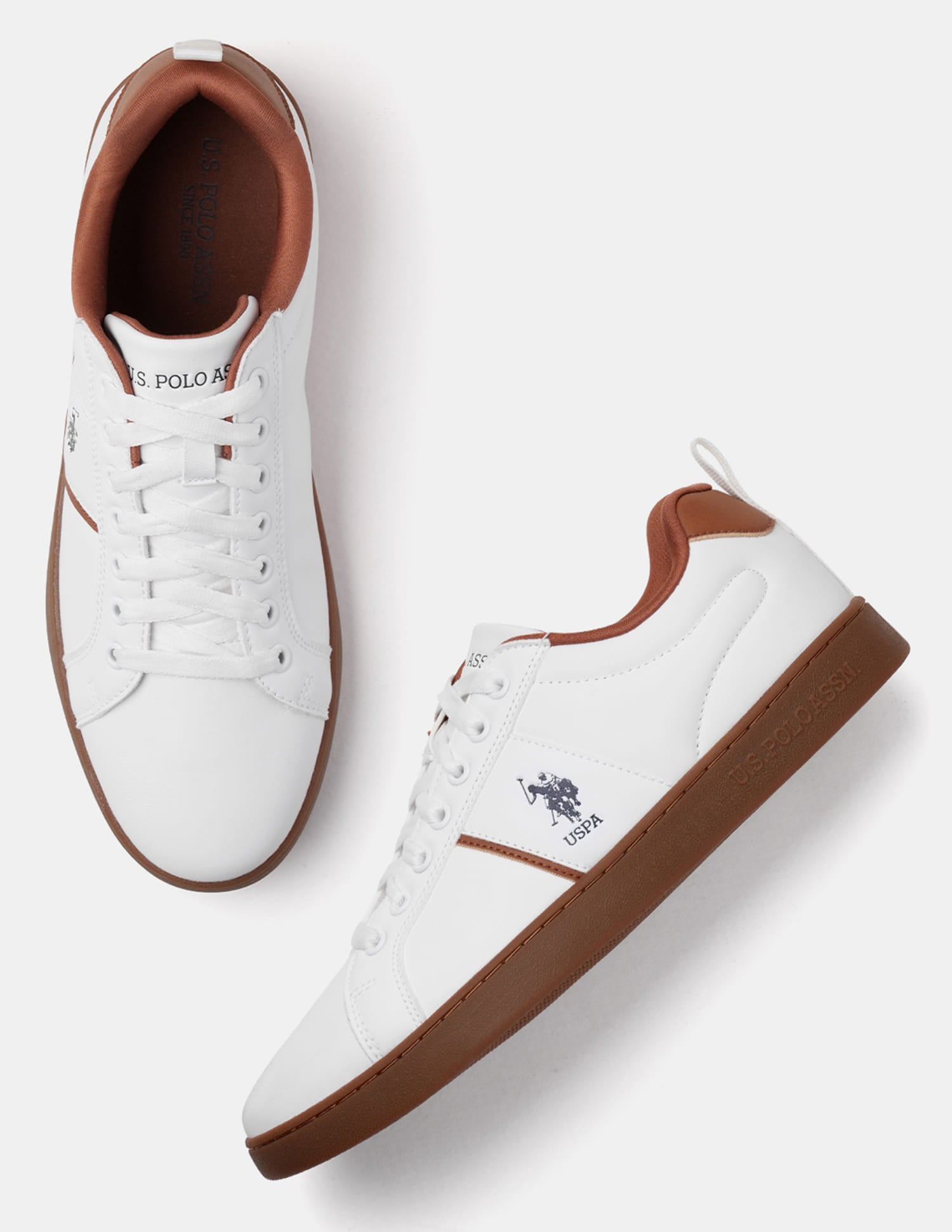 Men Dorim 2.0 Solid Sneakers Off White - U.S. Polo Assn. India | Large