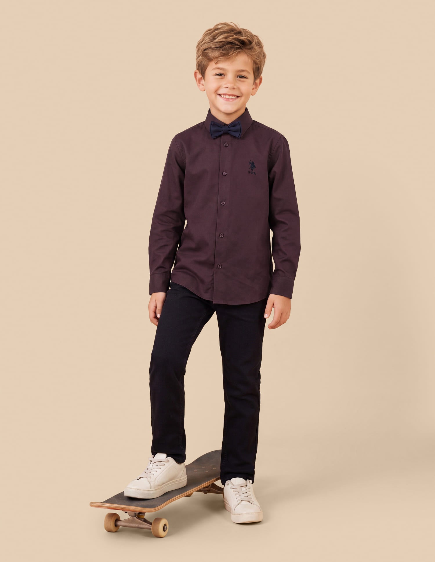 Satin Regular Fit Shirt Purple - U.S. Polo Assn. India | Large