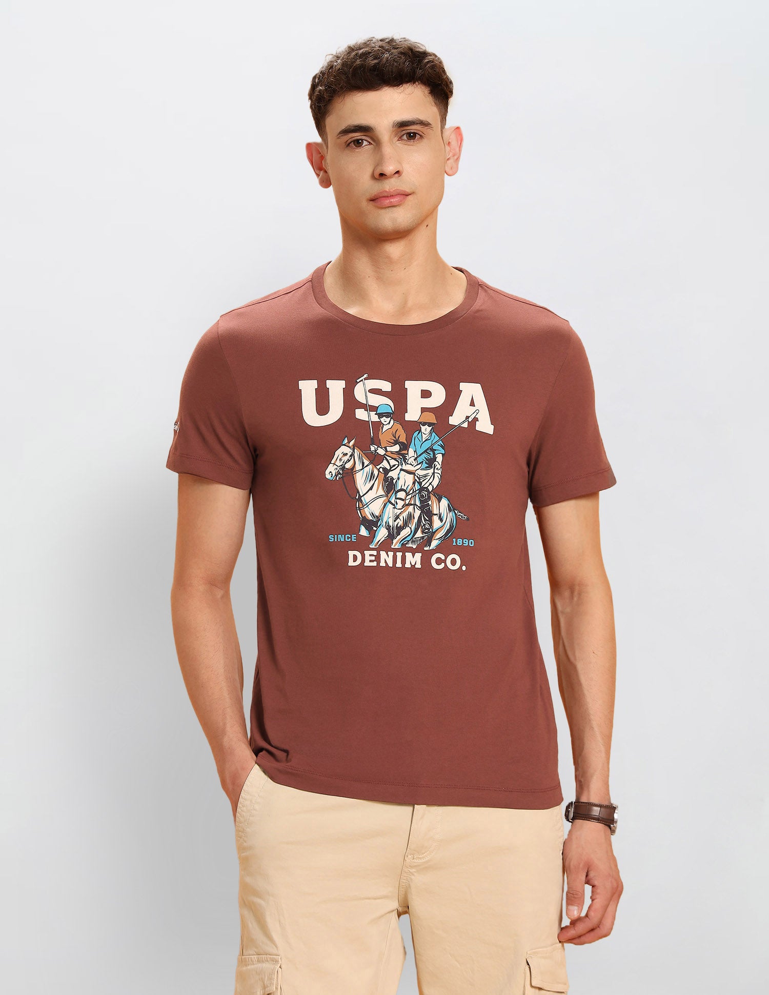 Graphic Brand Printed Legend Of Horseshoe T-Shirt