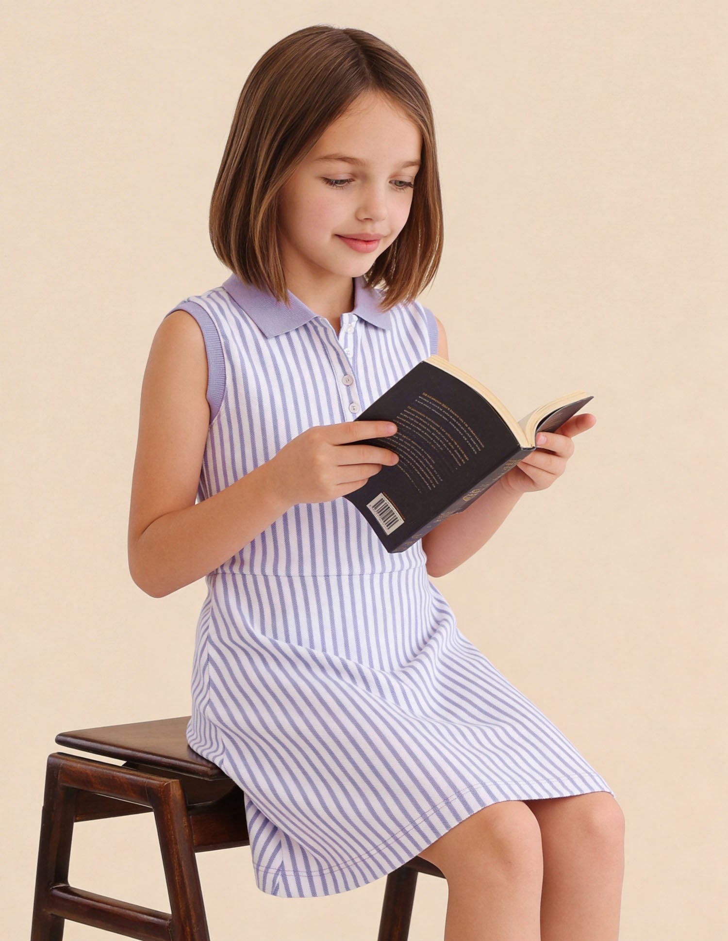 Vertical Striped A-Line T-Shirt Dress