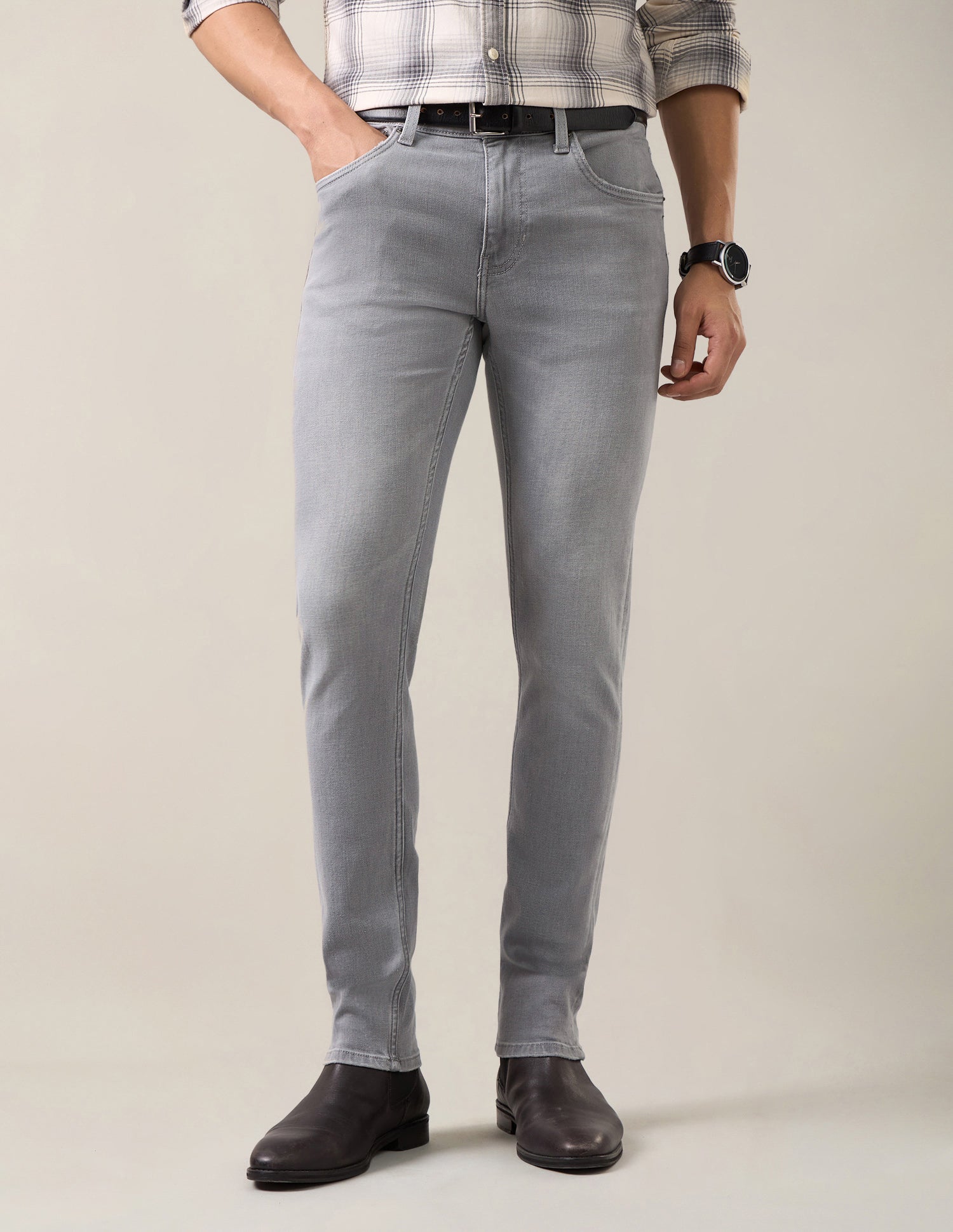 Regallo Skinny Fit Grey Jeans Grey - U.S. Polo Assn. India | Large