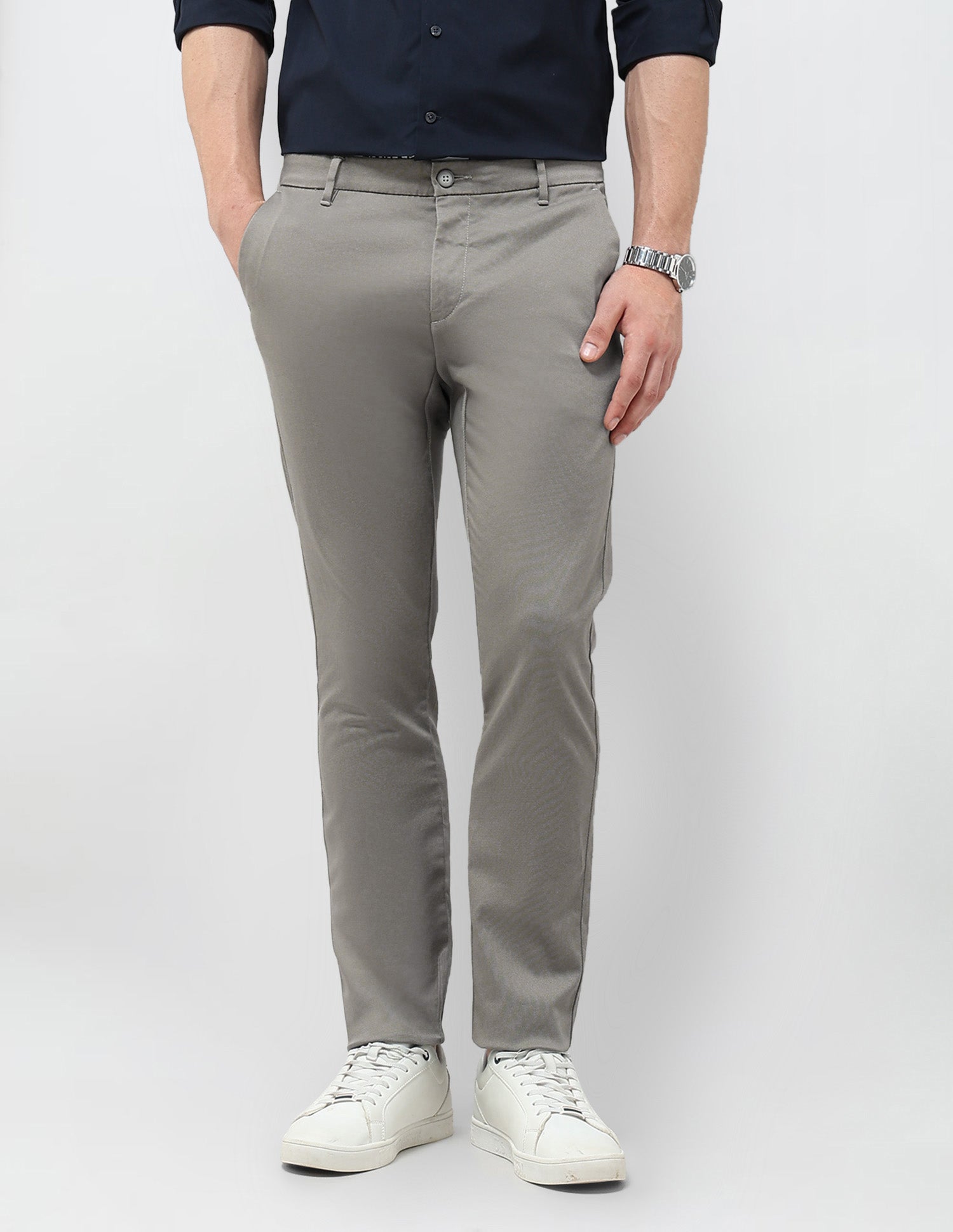 Twill All Over Printed Trousers Grey - U.S. Polo Assn. India | Large