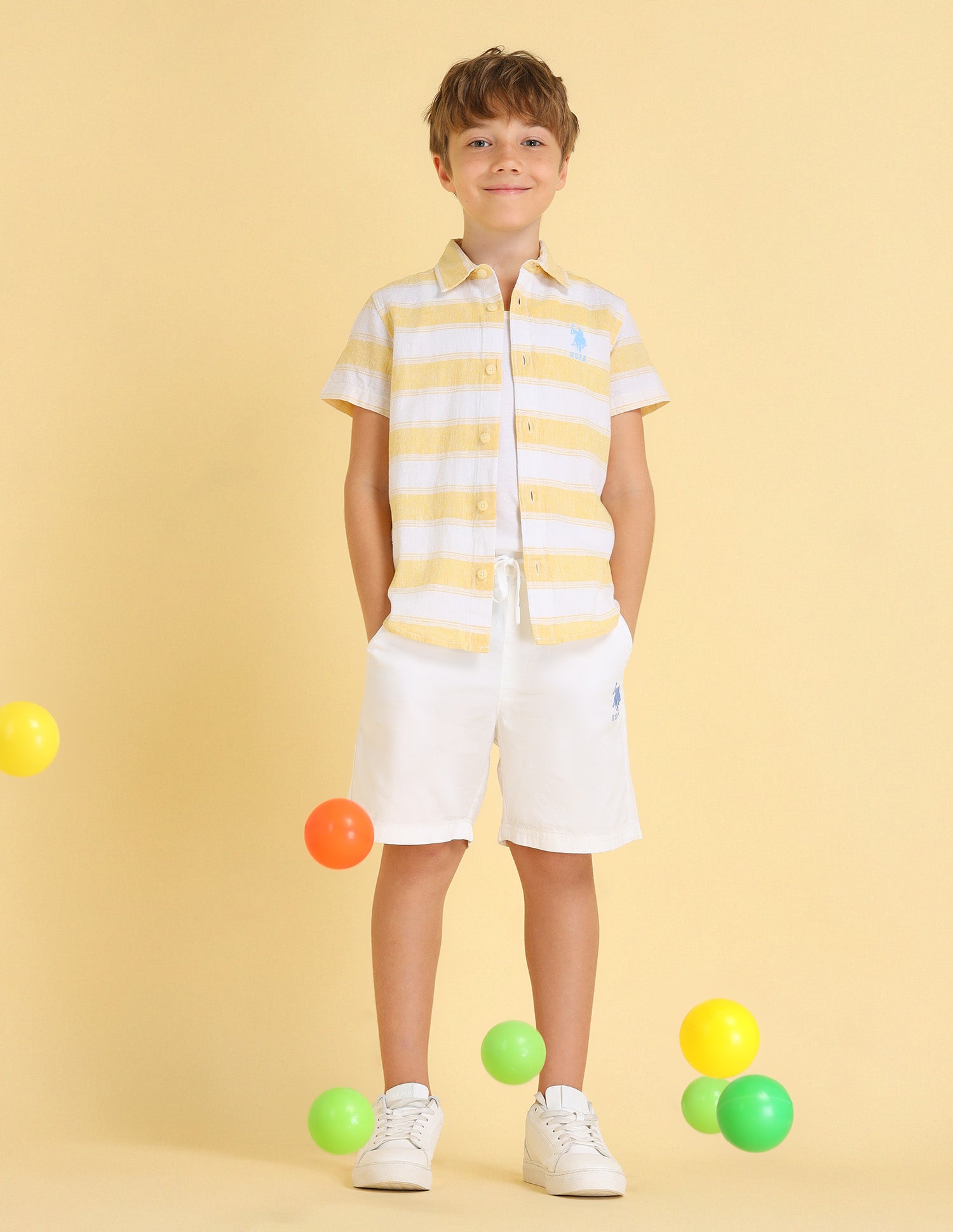 UKSHT1431 YELLOW Boys Shirt