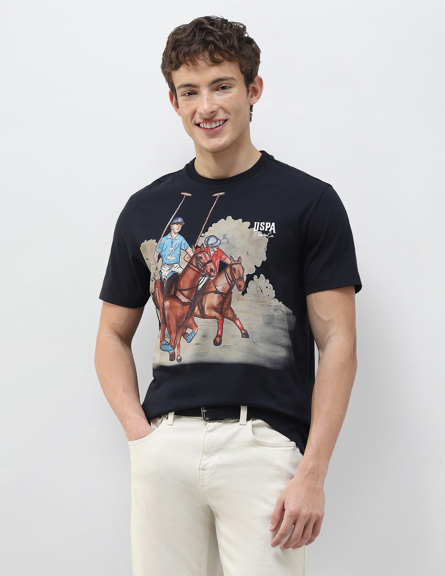 Graphic Brand Printed Slim Fit T-Shirt