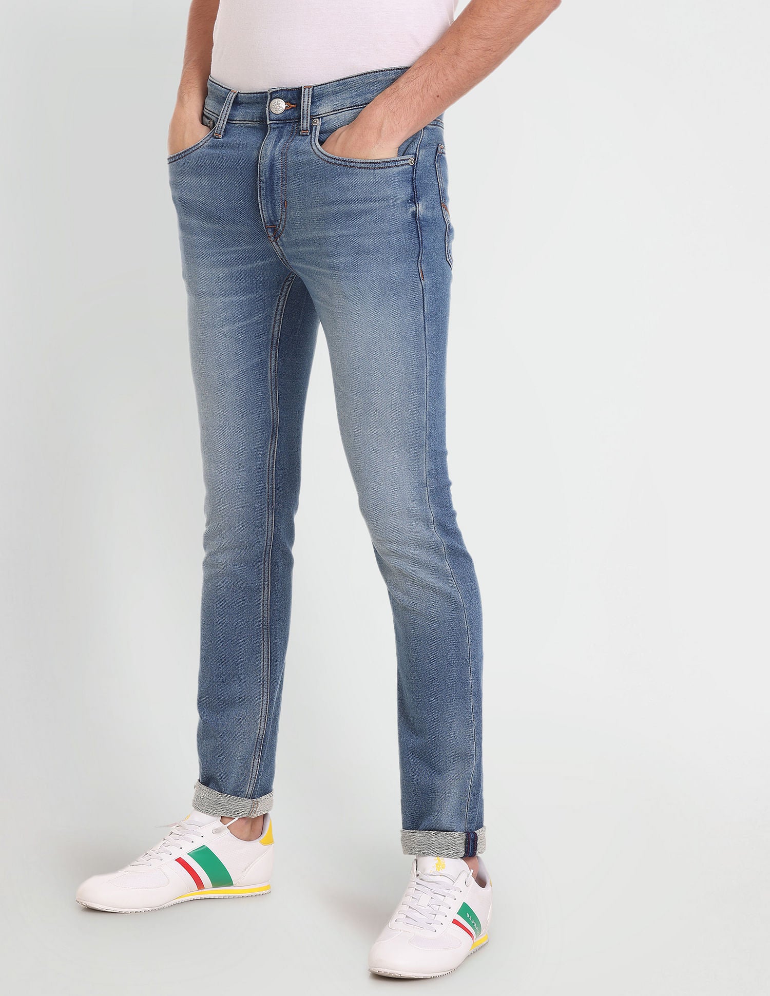 Regallo Skinny Super Soft Jeans Light Blue - U.S. POLO ASSN. | Large