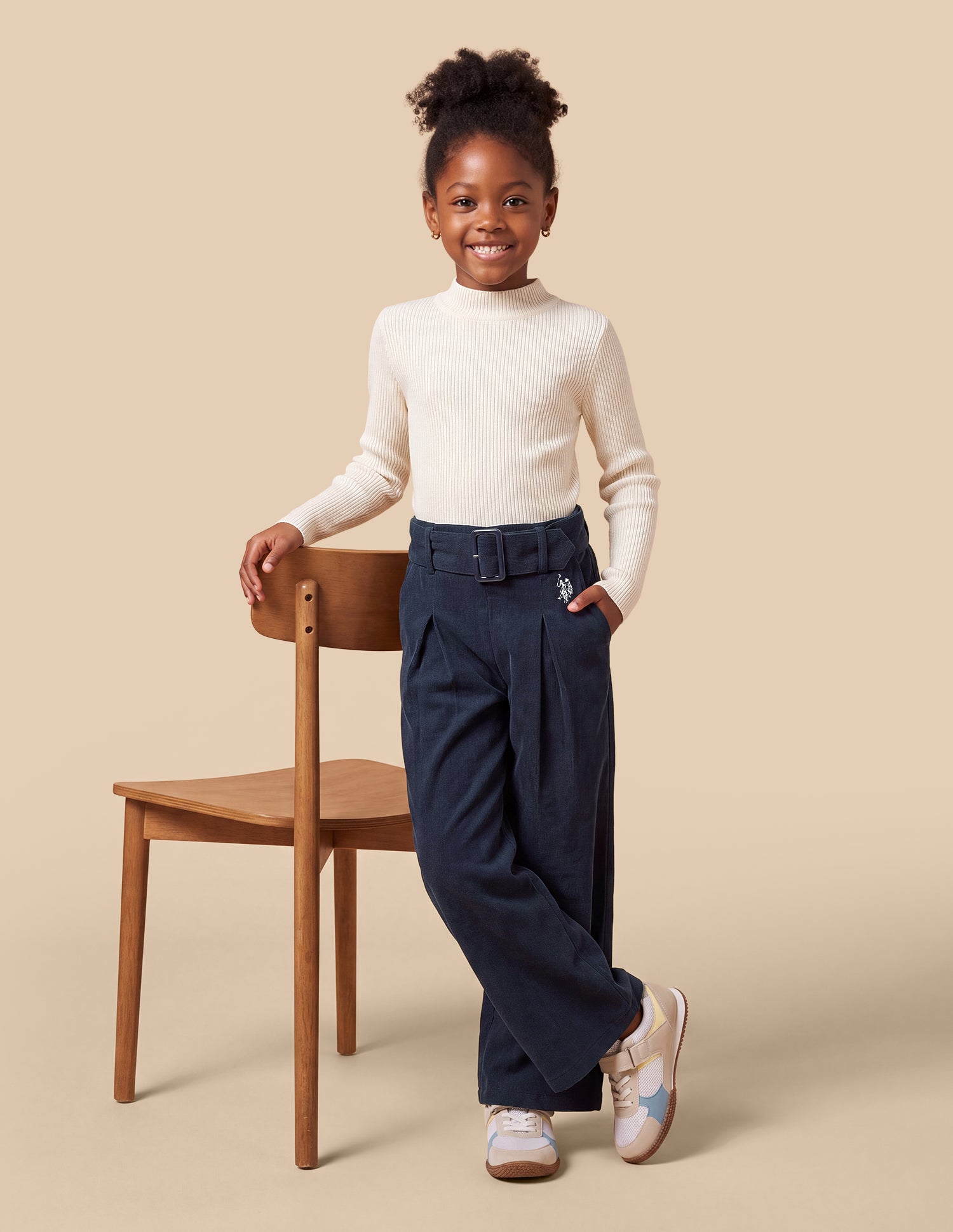 Corduroy Relaxed Fit Trousers Navy - U.S. Polo Assn. India | Large
