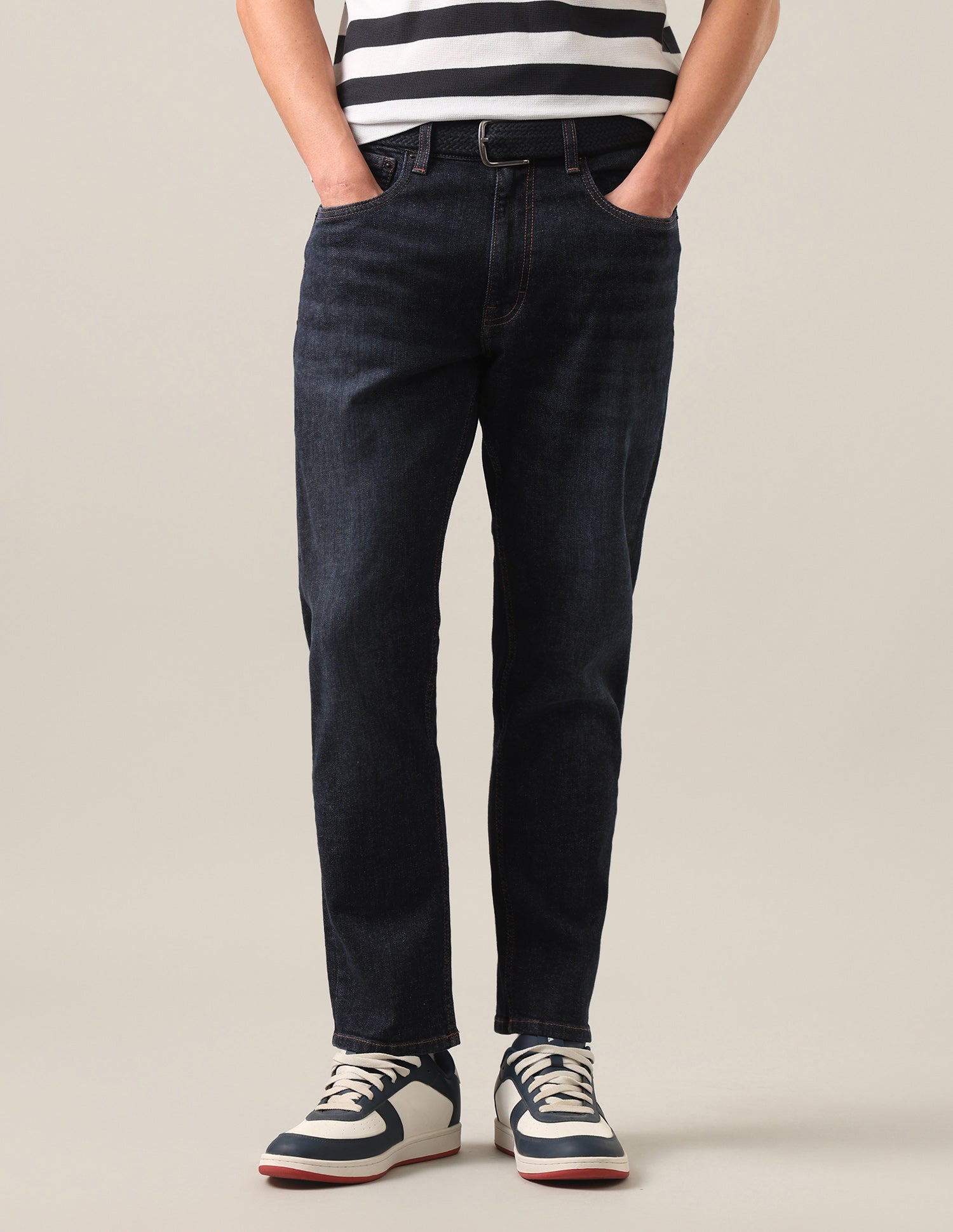 Cole Comfort Cropped Fit Blue Jeans Blue - U.S. Polo Assn. India | Large