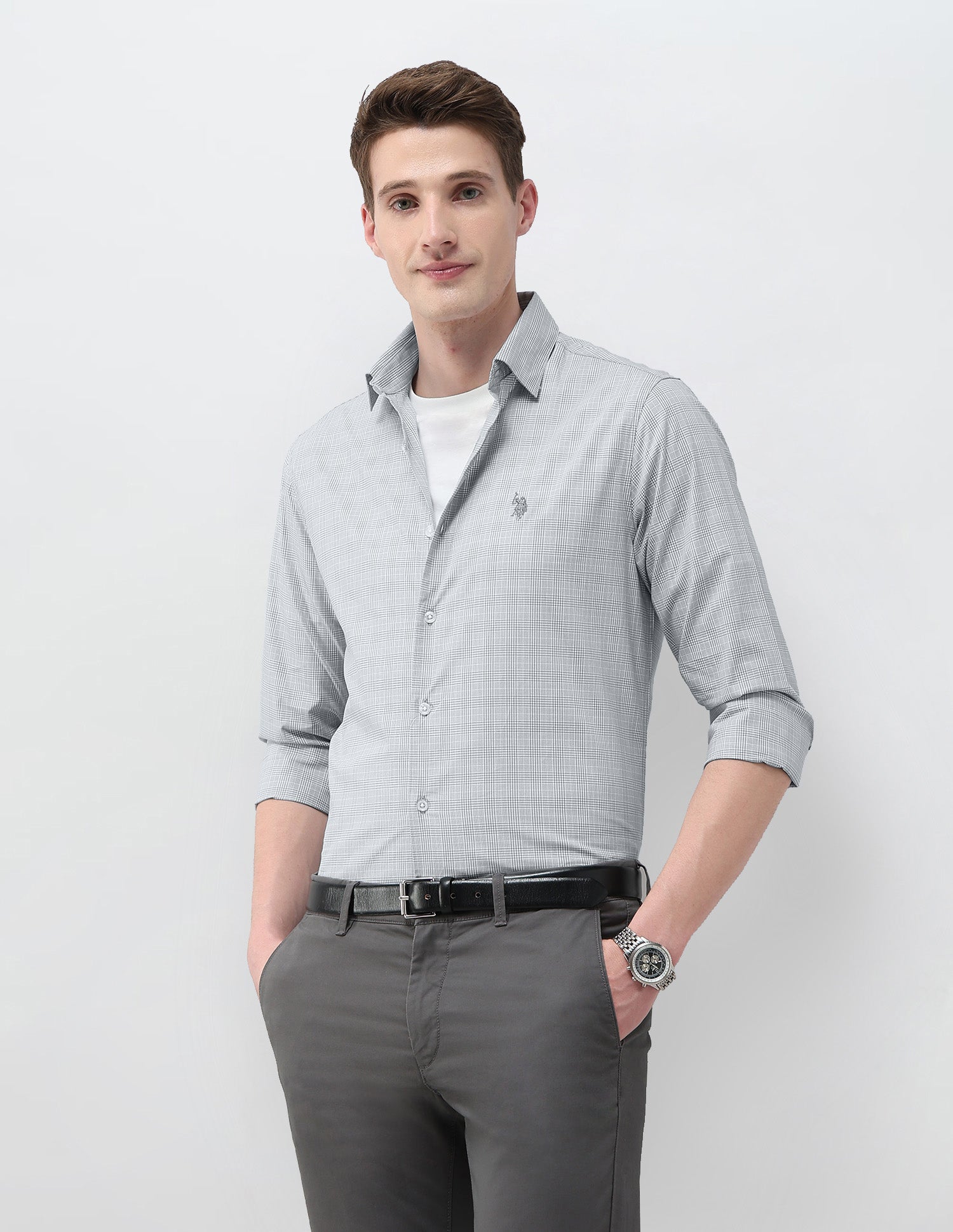 Tailored Fit Satin Shirt