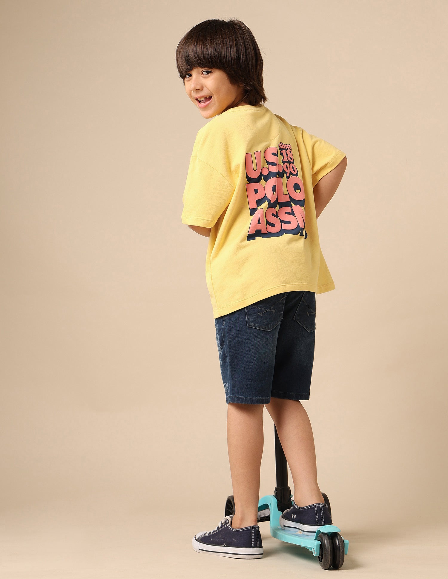 Boys Brand Printed Boxy Fit T Shirt