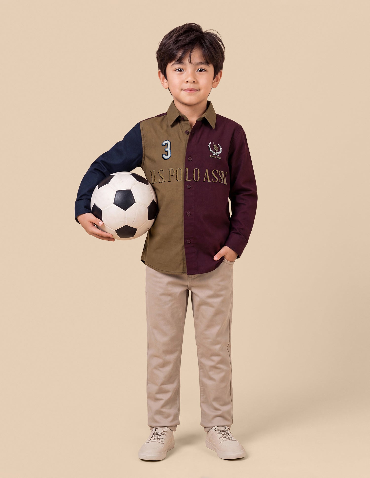 Brand Embroidered Oxford Shirt Navy - U.S. Polo Assn. India | Large