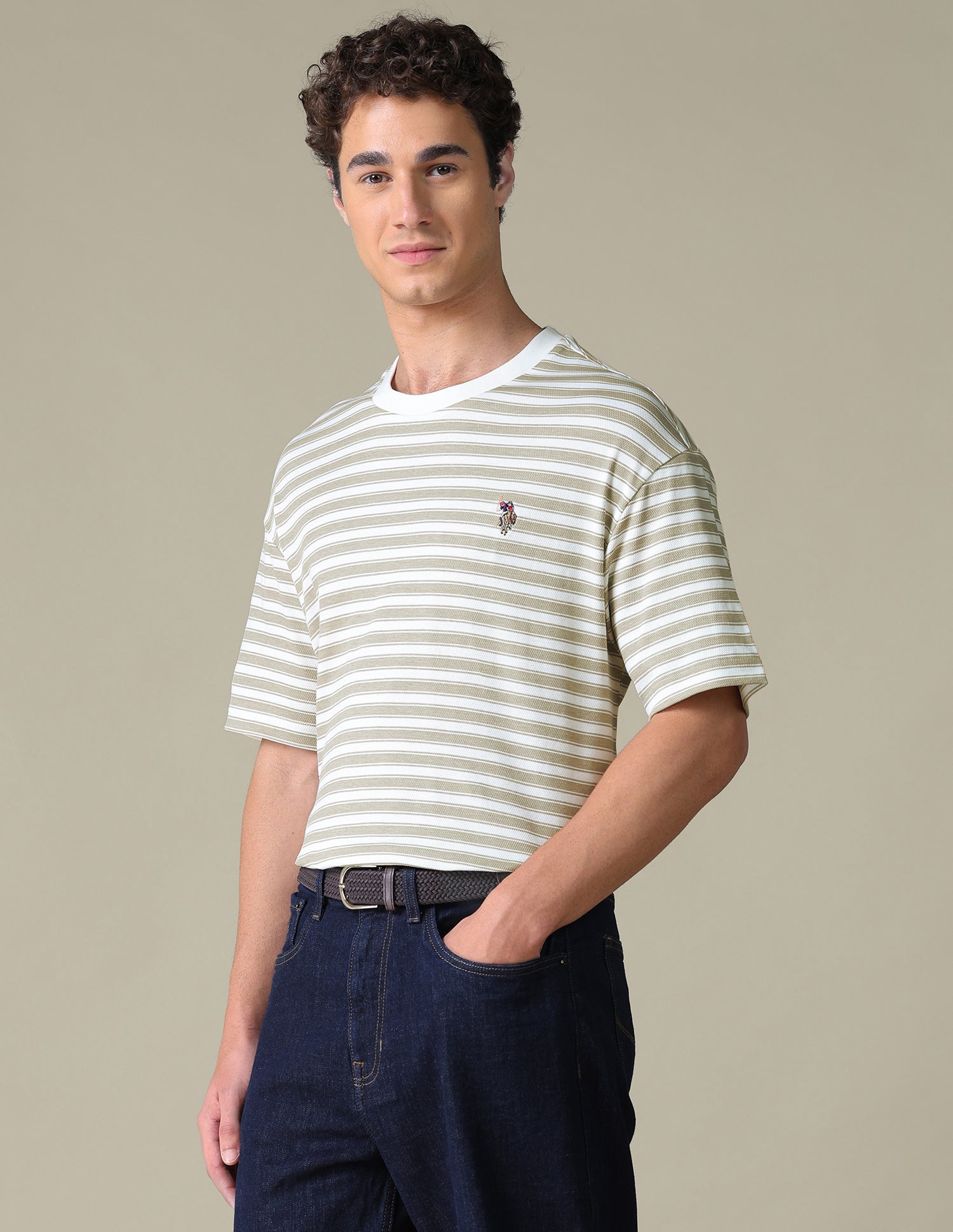 Relaxed Fit Horizontal Striped T-Shirt