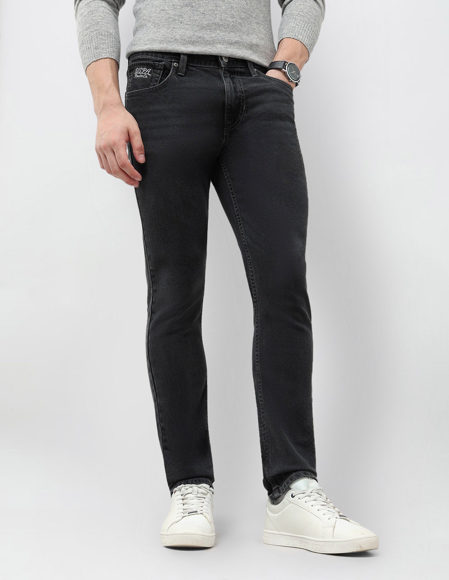 Brandon Slim Tapered Fit Whiskered Jeans