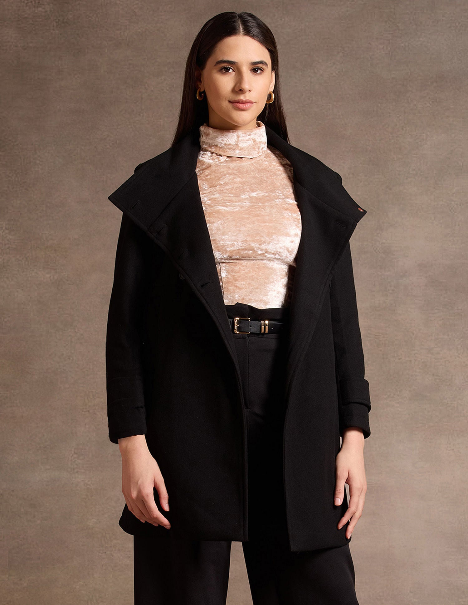 Double Breasted Felt Jacket