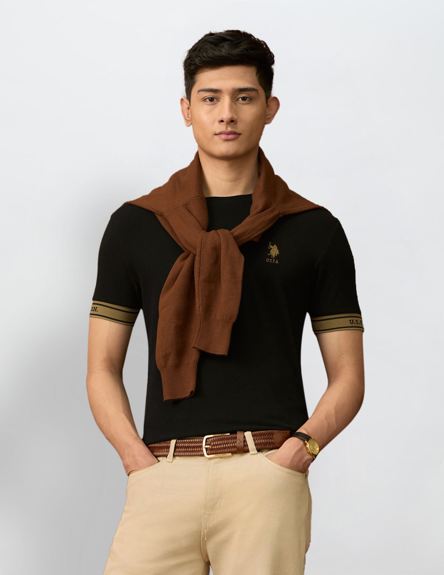 Solid Varsity T Shirt