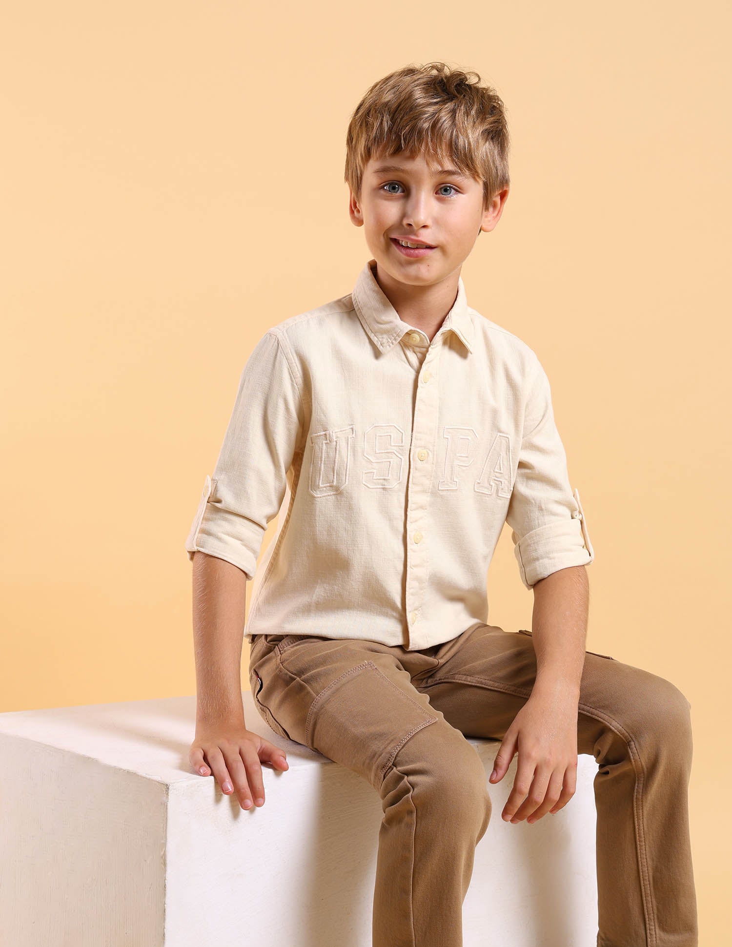 Boys Twill Regular Fit Shirt