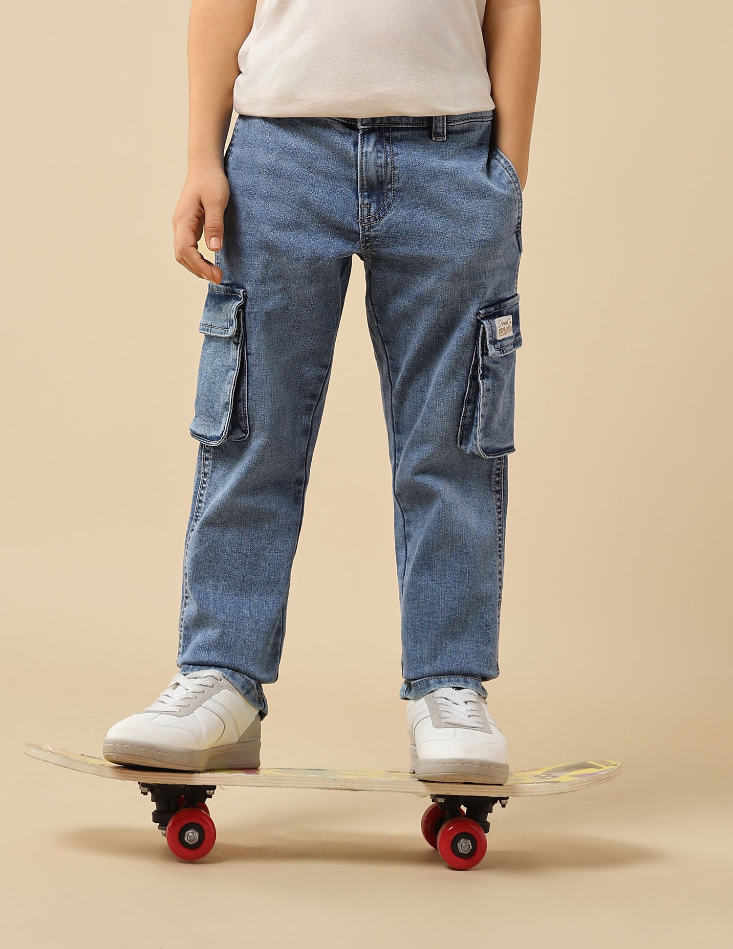 Boys Relaxed Fit Cargo Jeans