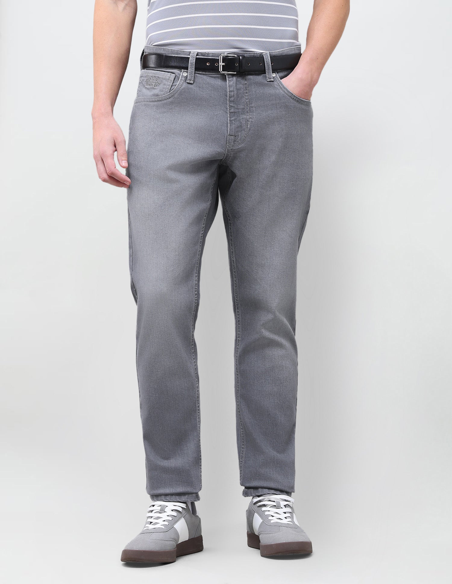 Brandon Slim-Tapered Fit Grey Jeans Grey - U.S. Polo Assn. India | Large