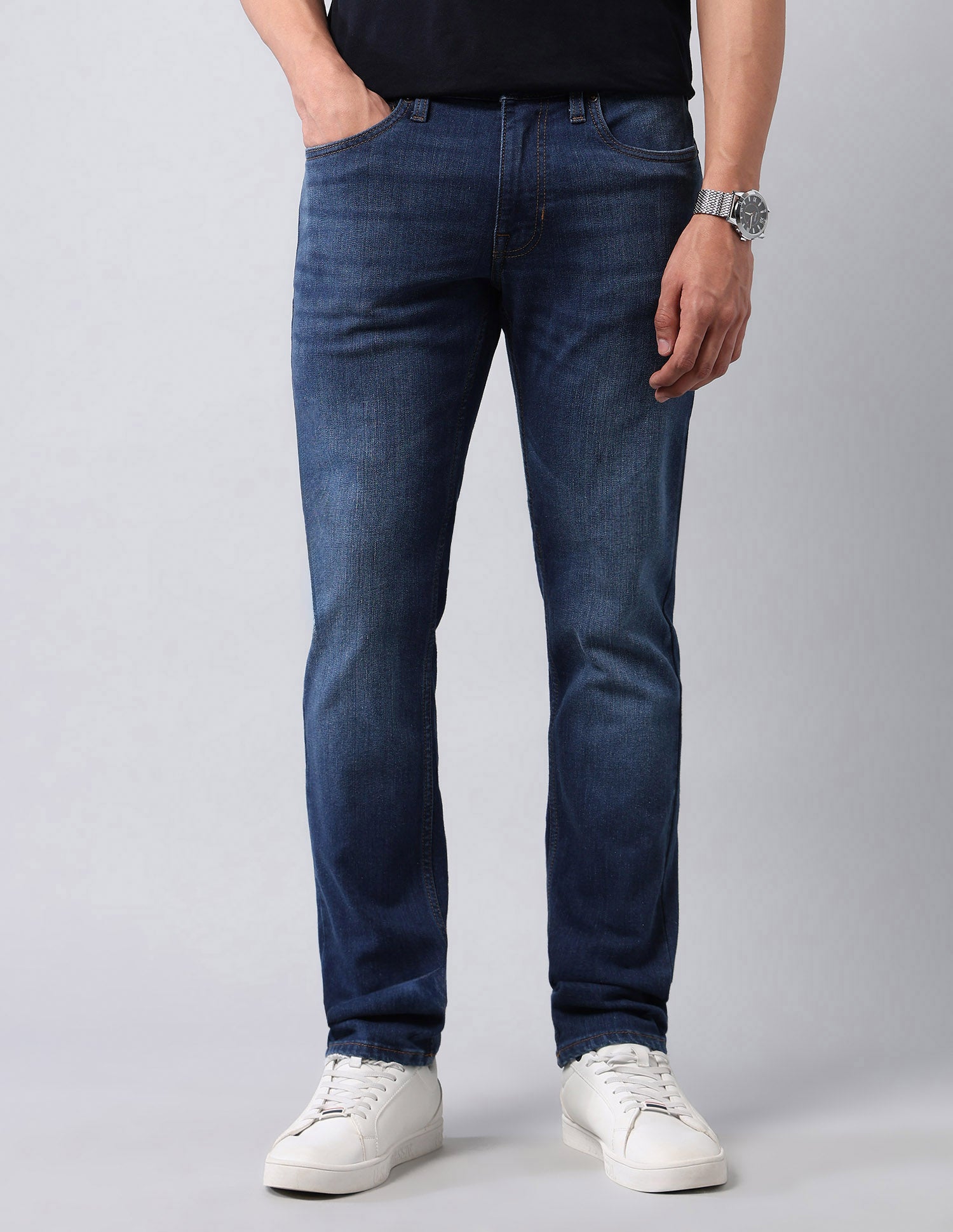 Brandon Slim Tapered Fit Blue Jeans