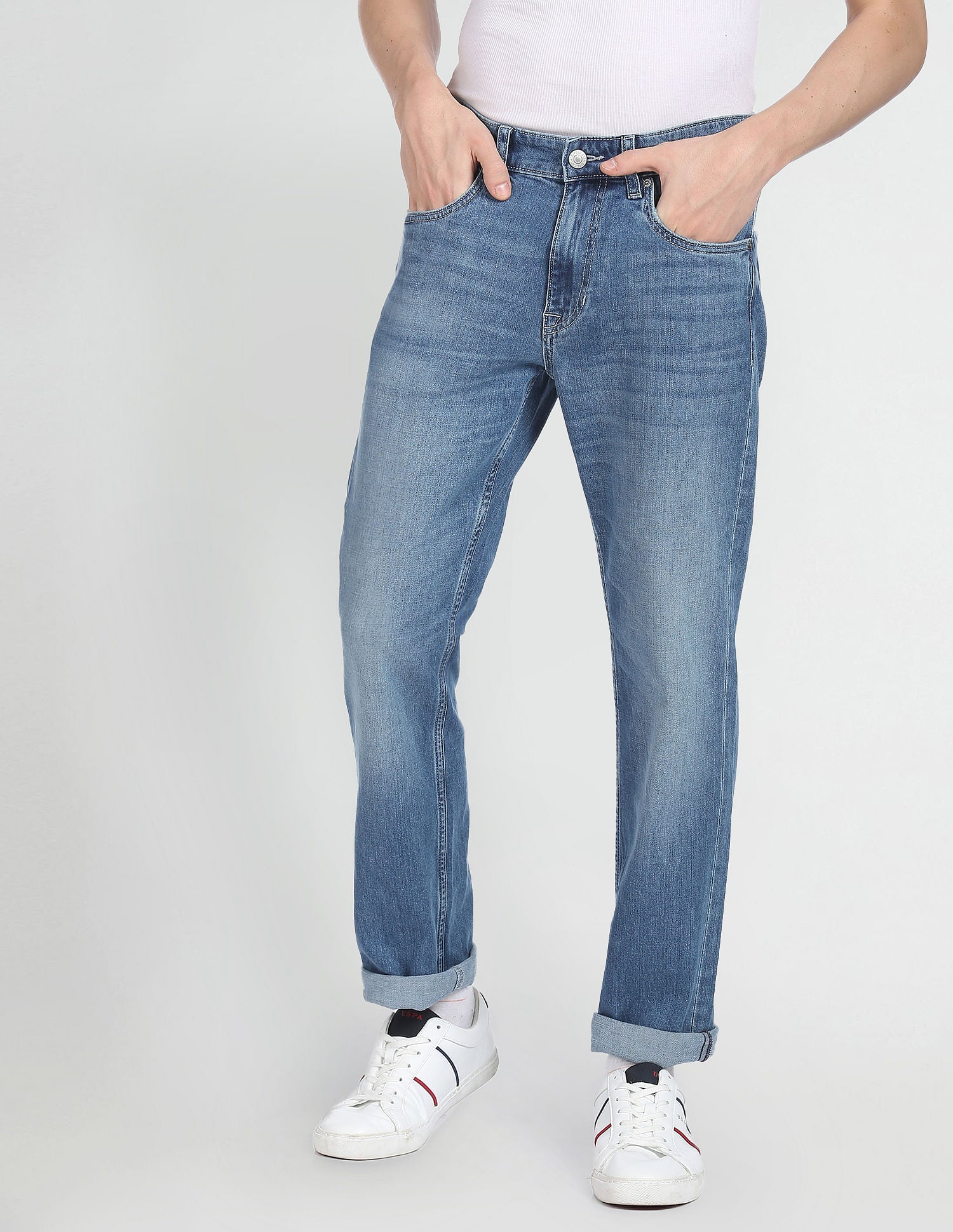 Slim Straight Authentic Jeans Blue - U.S. Polo Assn. India | Large