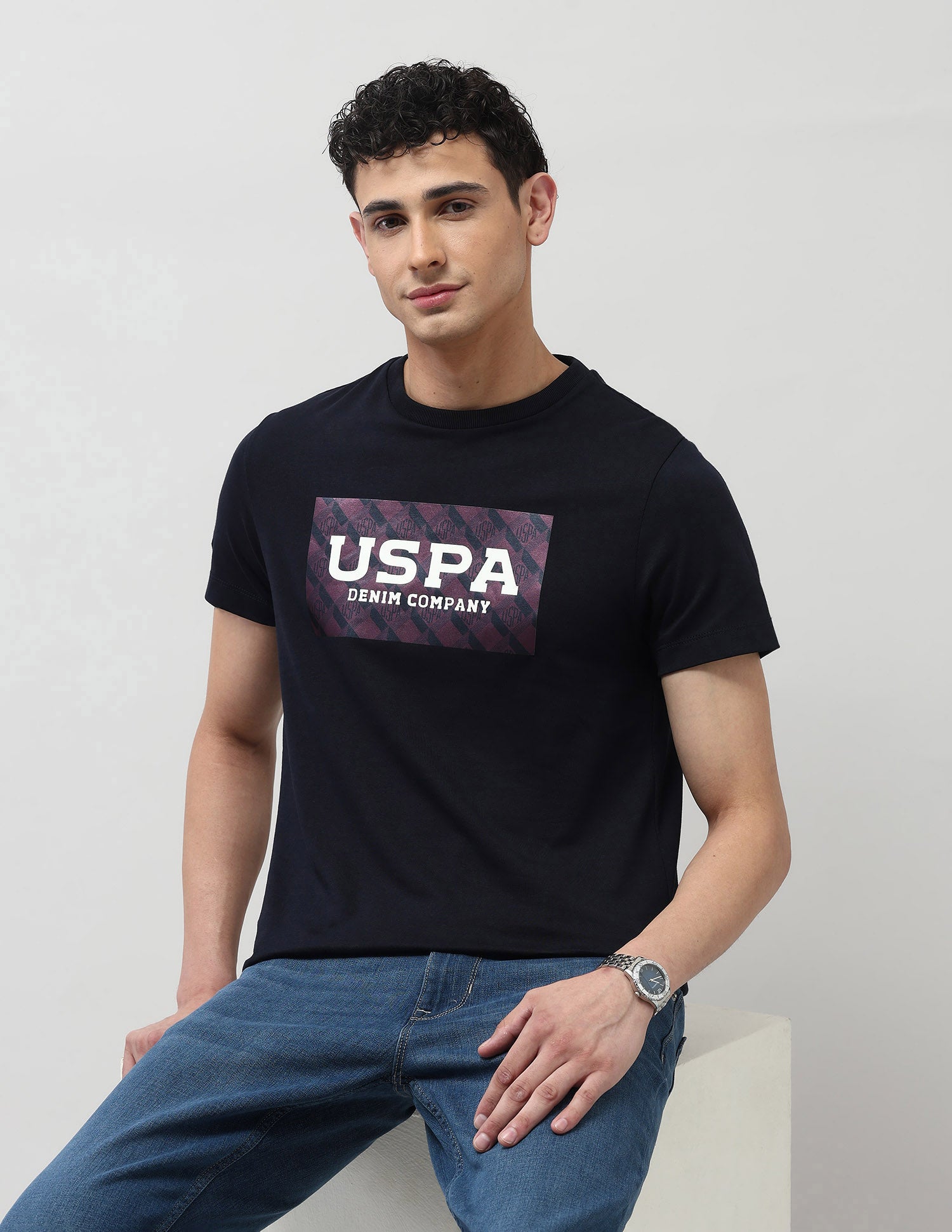 Intercollegiate Muscle Fit T- Shirt Navy - U.S. POLO ASSN. | Large