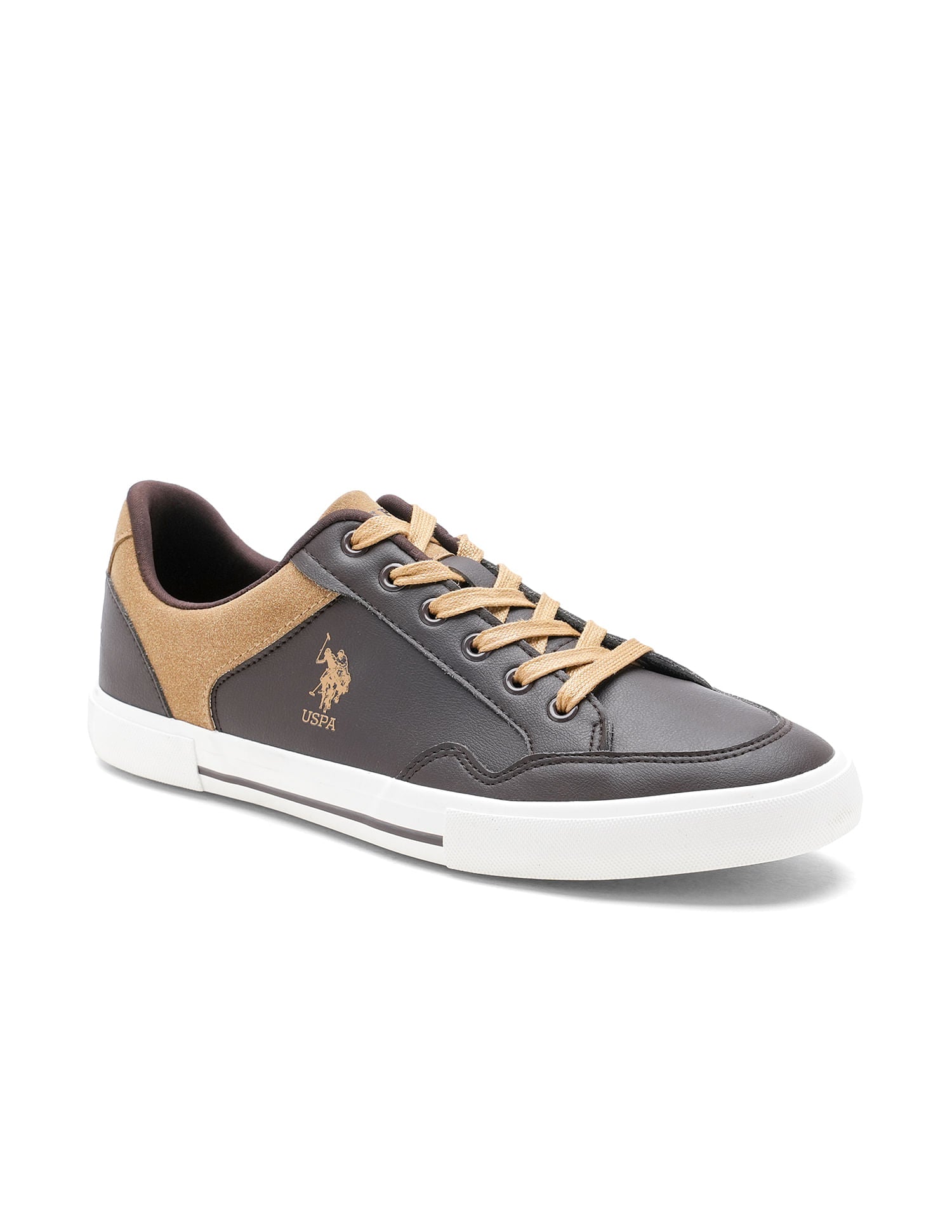 Men PU Hampton Sneakers Brown - U.S. Polo Assn. India | Large