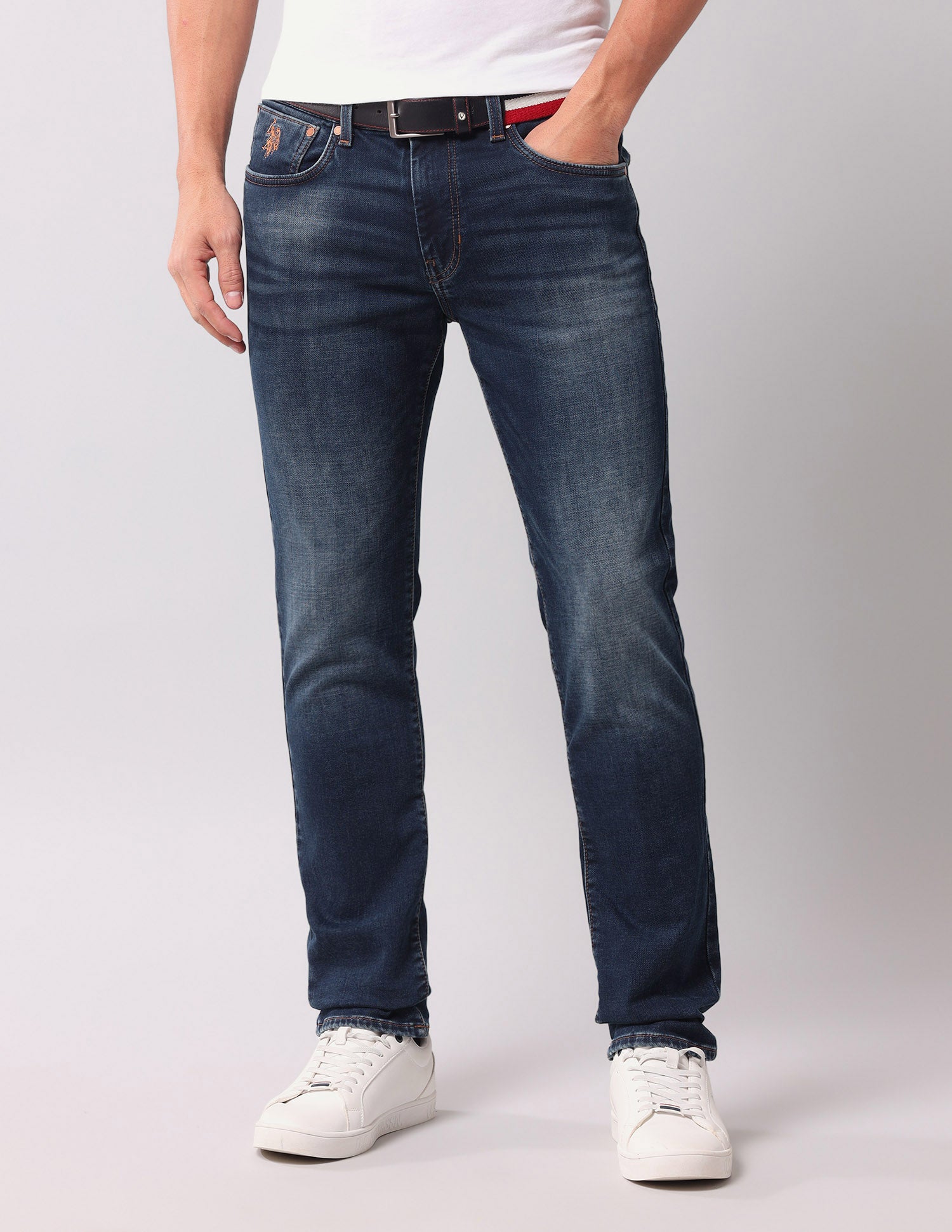 Brandon Slim Tapered Fit Blue Jeans