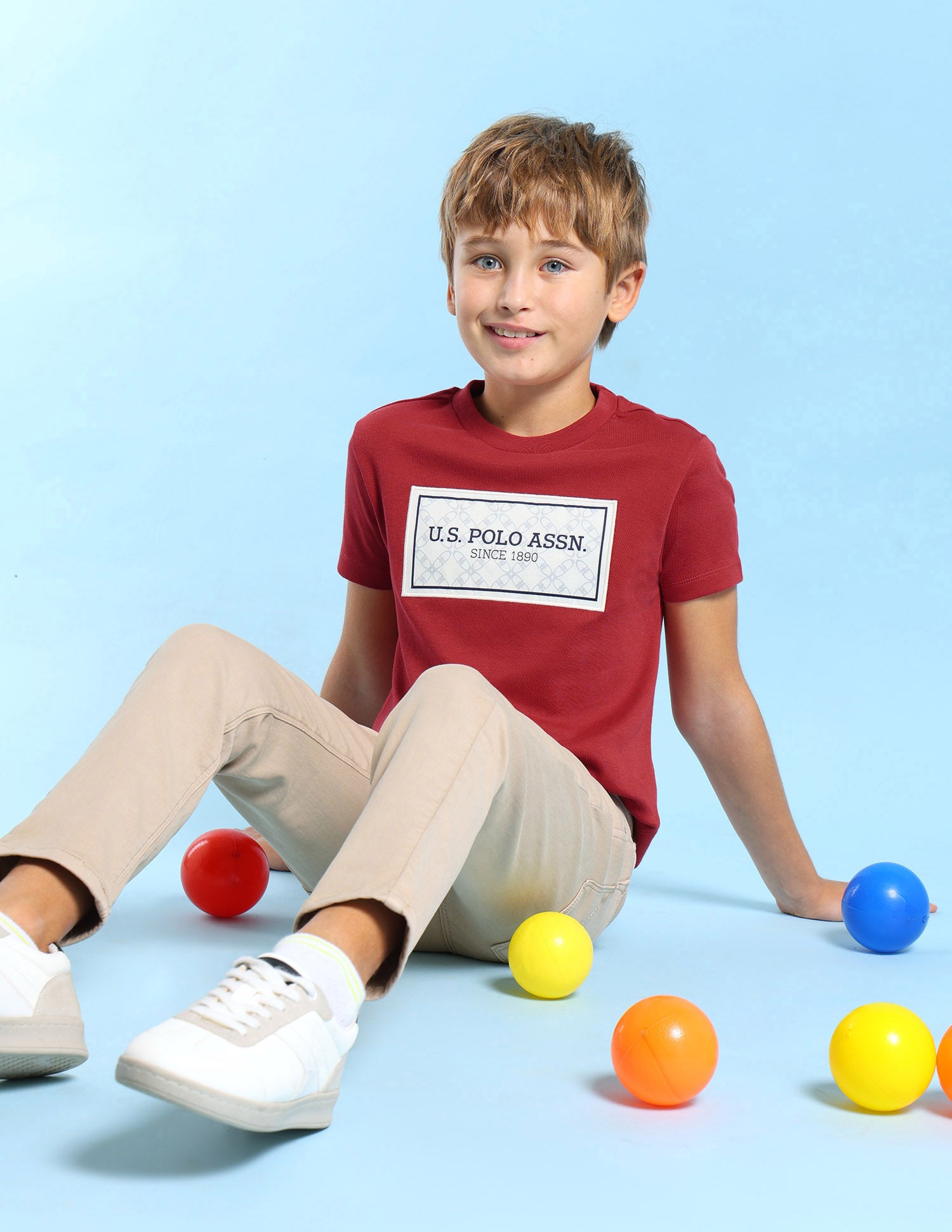 Boys Brand Printed Regular Fit T-Shirt