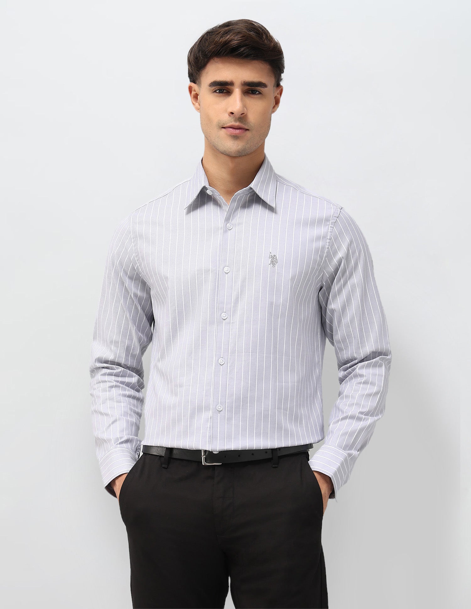 Tailored Fit Vertical Striped Shirt