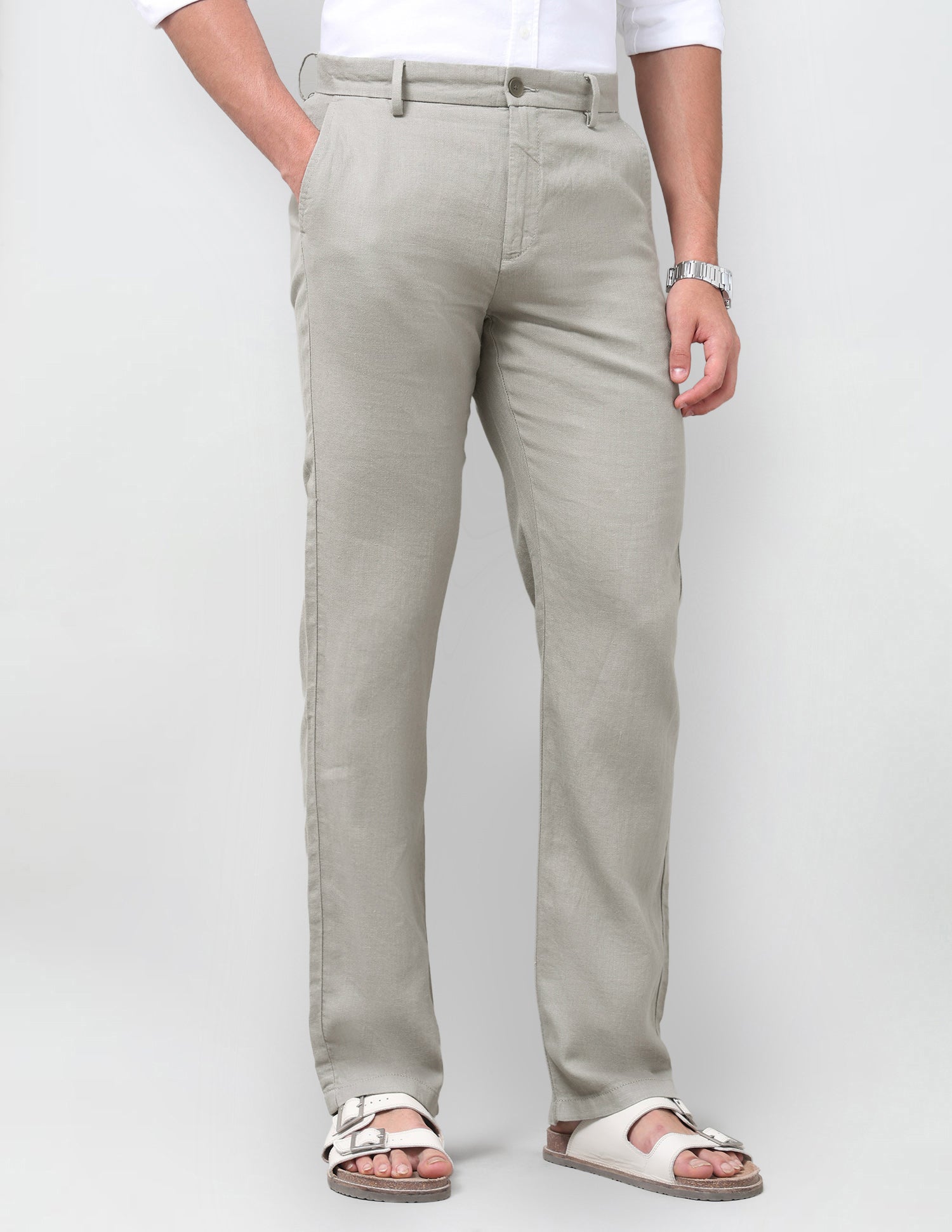 Riley Straight Fit Satin Trousers