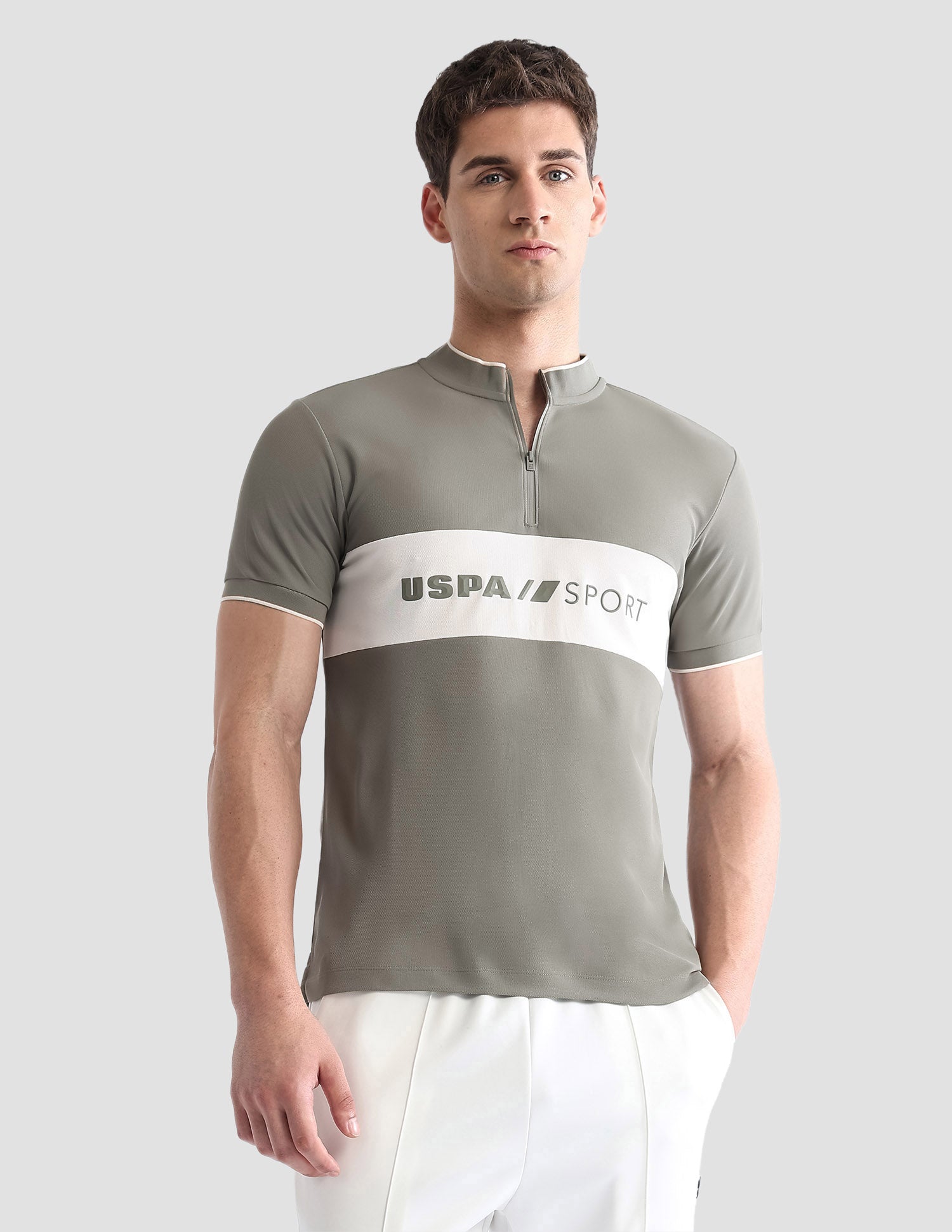 Brand Embossed Regular Fit Active Polo Shirt