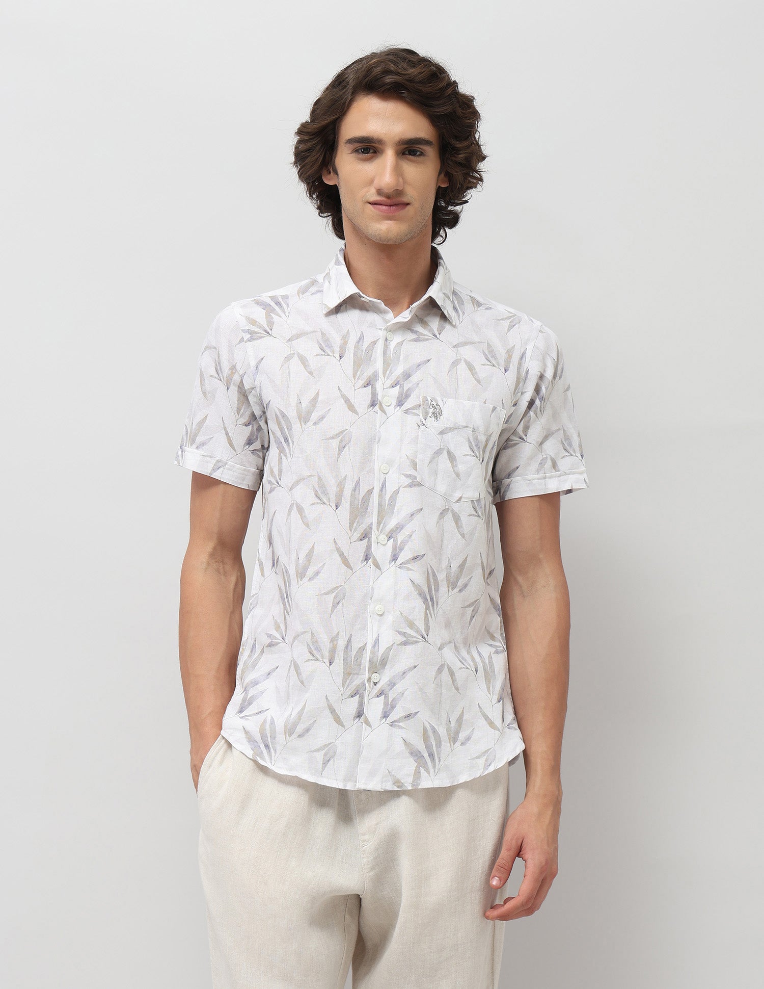 Tropical Printed Tailored Fit Shirt