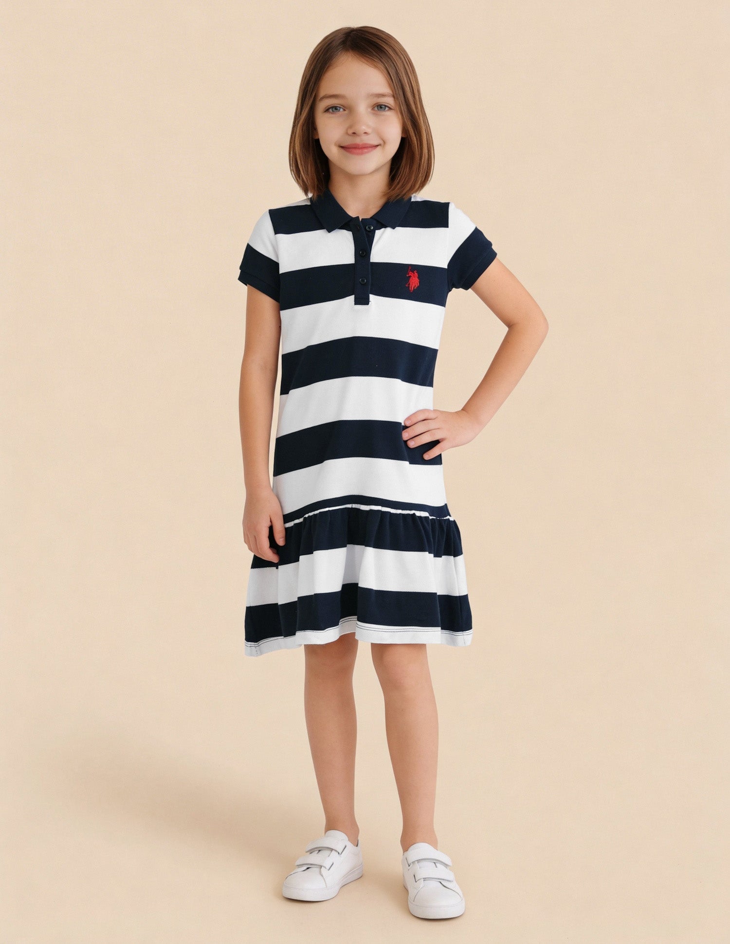 Horizontal Striped A-Line Dress