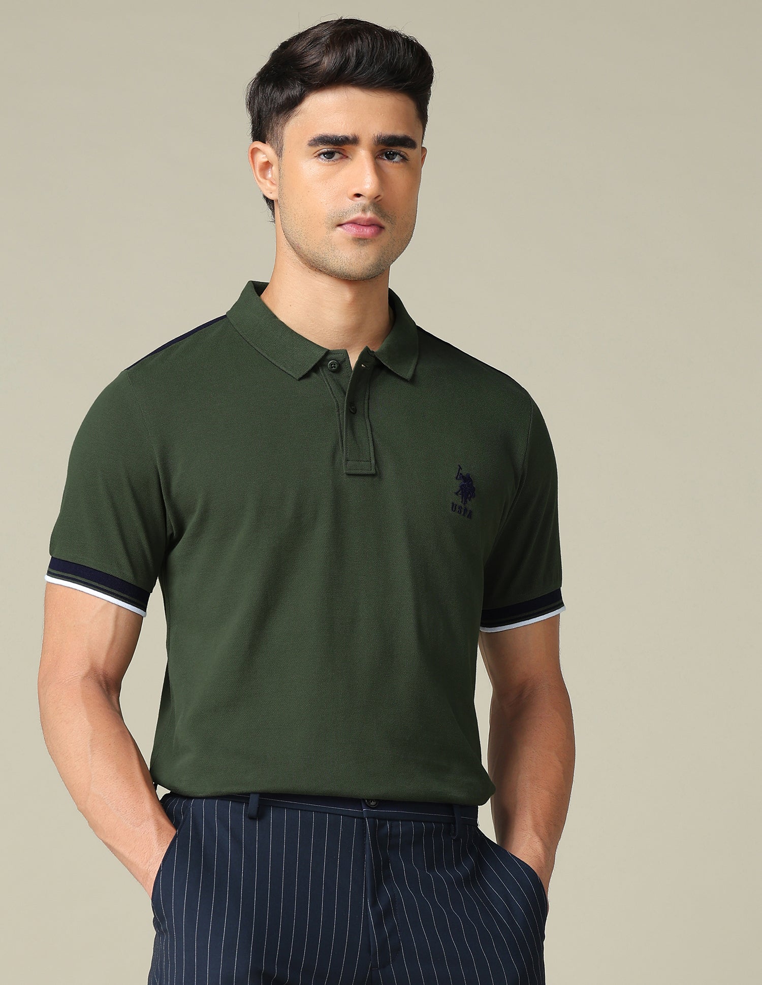 Brand Embroidered Regular Fit Polo Shirt