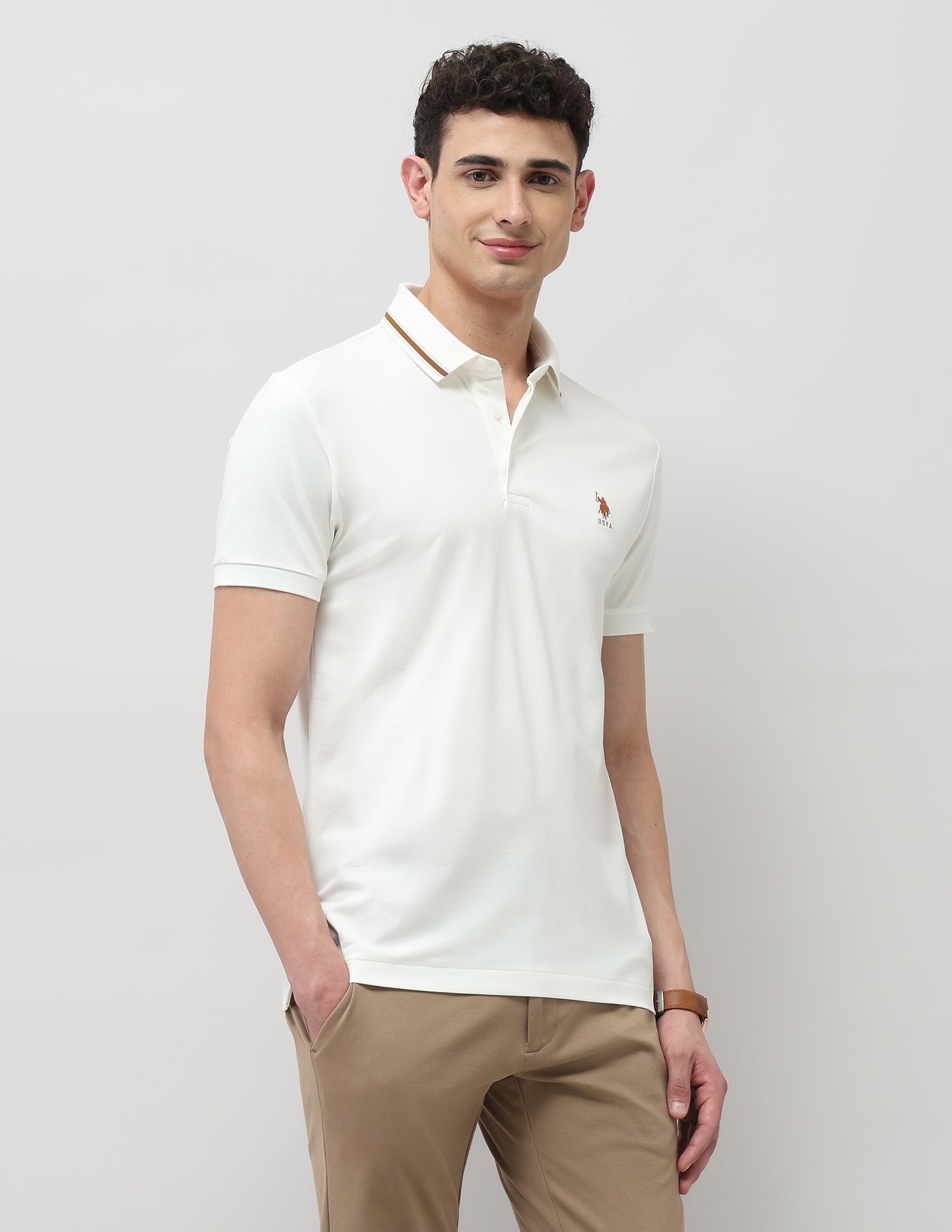 Regular Fit Solid Polo Shirt