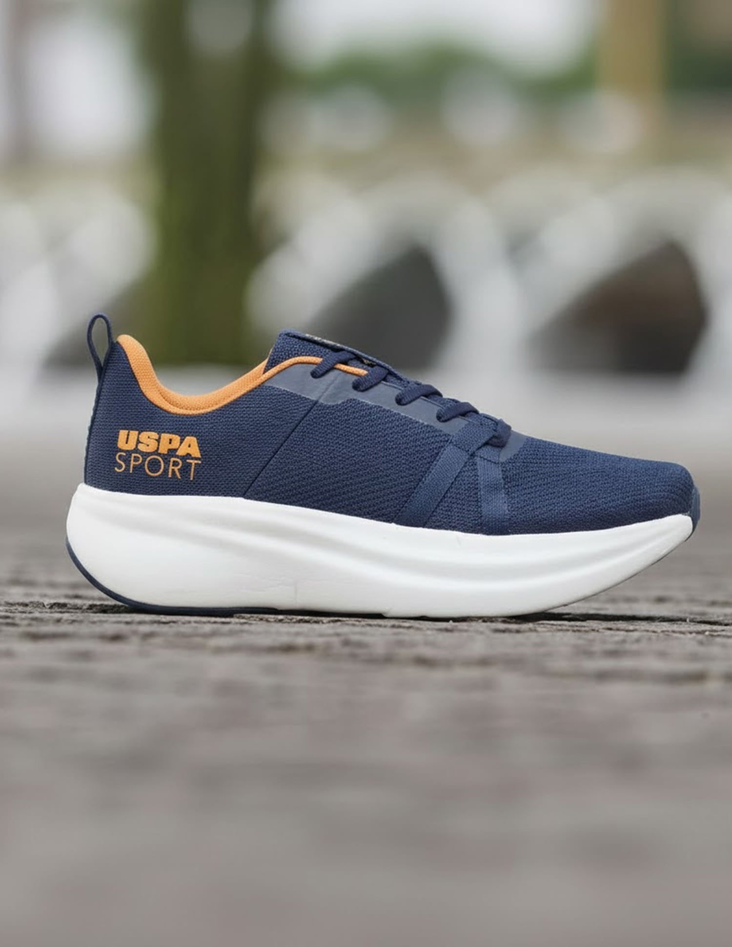 Men Blue Lance Uspa Sport Sneakers Navy - U.S. Polo Assn. India | Large