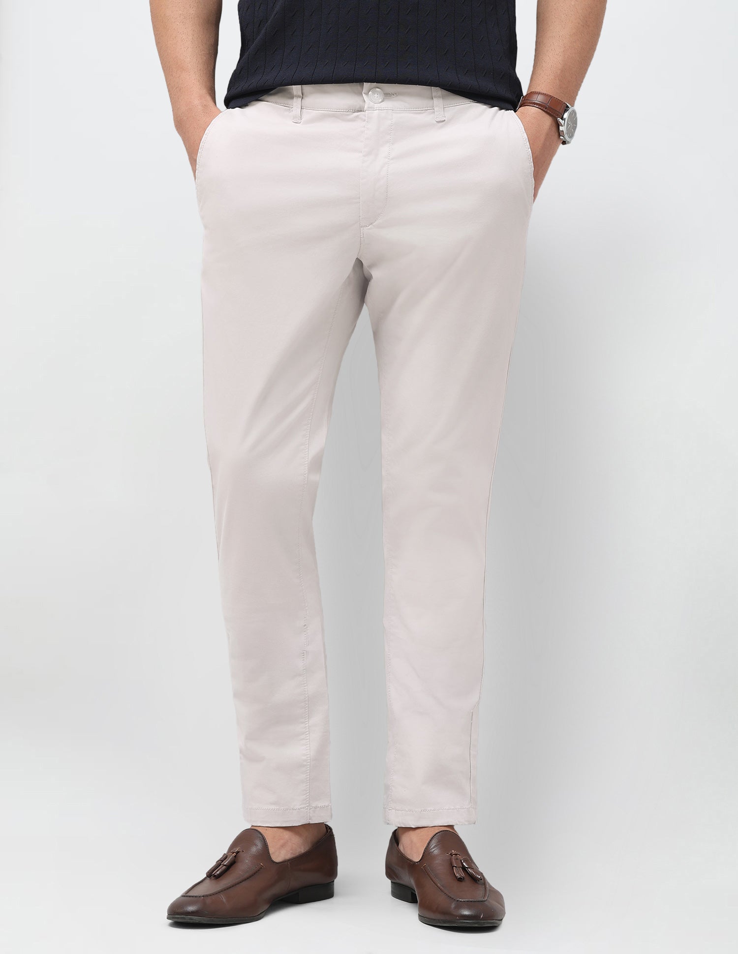 Denver Slim Fit Satin Trousers